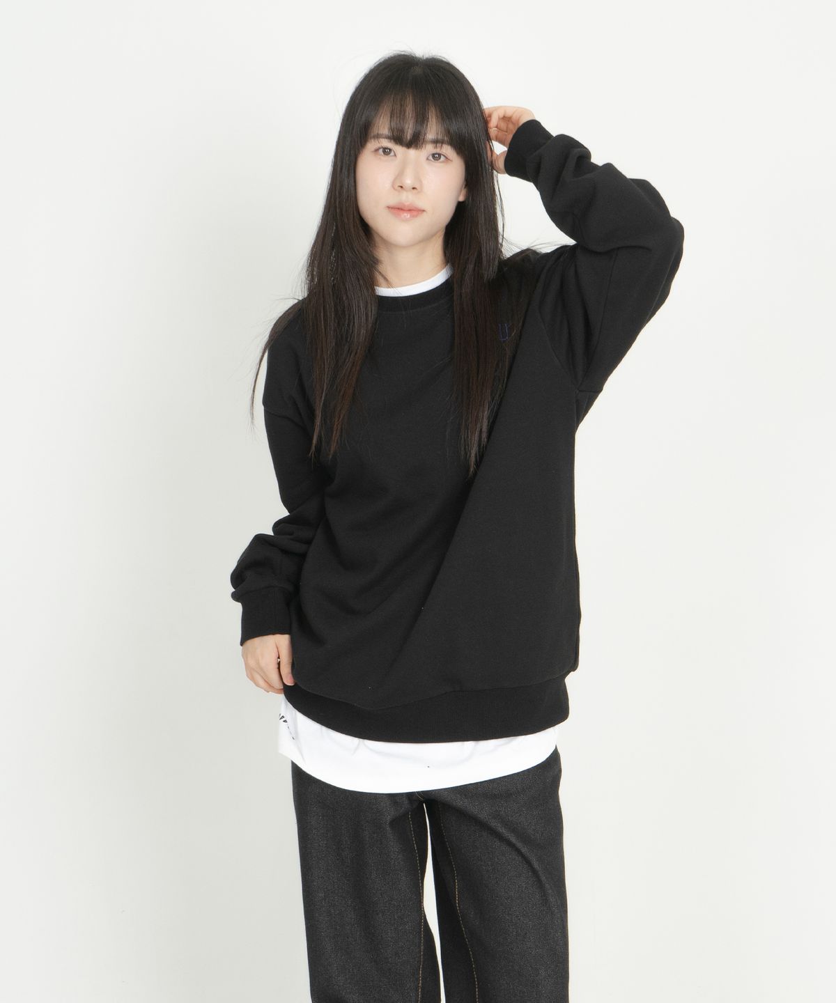 오드닷(ODD DOT) 오드 로고 레이어드 티셔츠_화이트