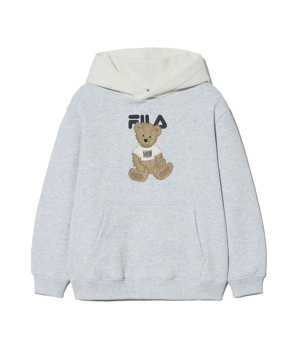 마리떼 키즈(MARITHÉ KIDS) MFG X FILA KIDS DOODLE BEAR HOODIE light heather gray