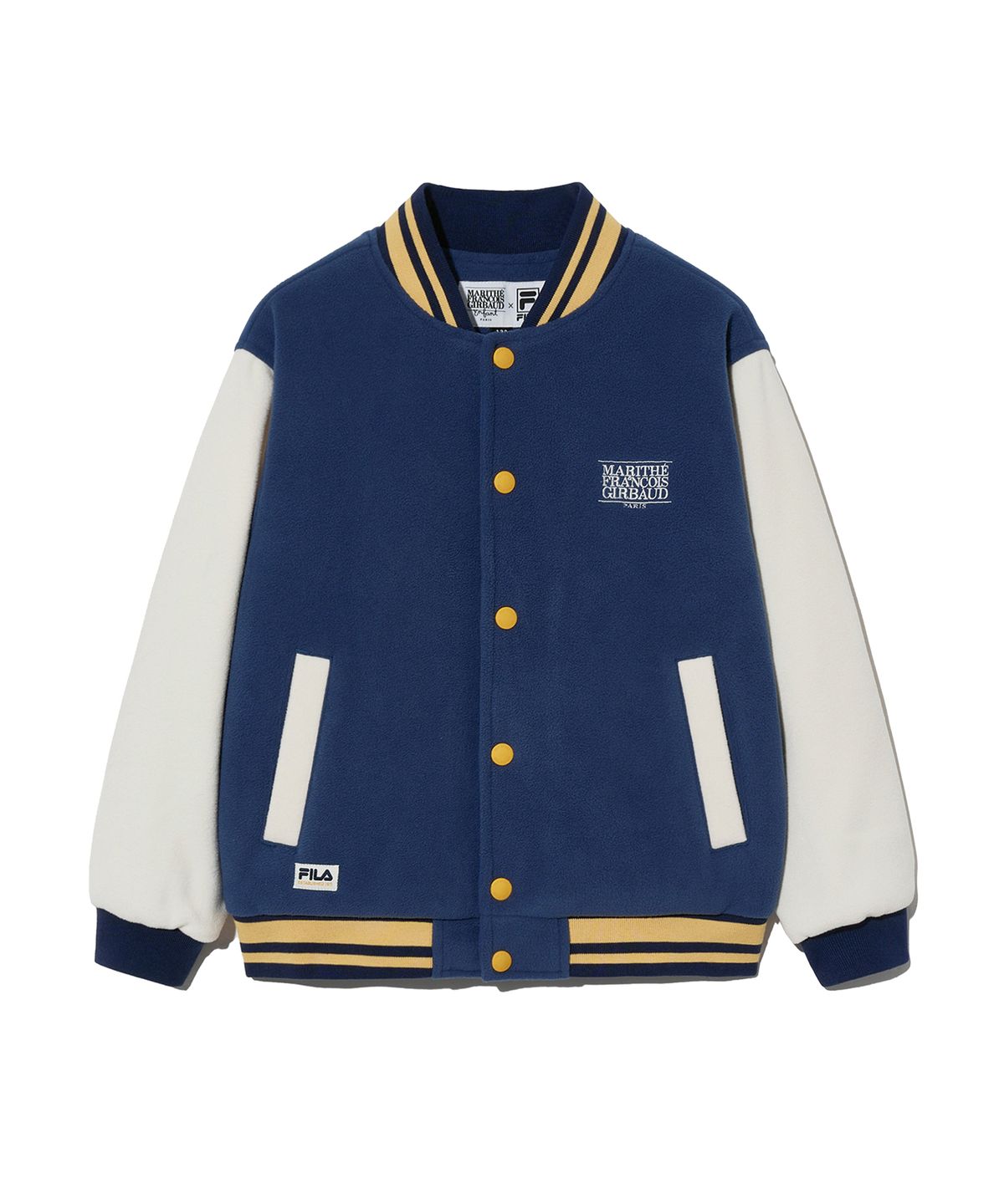 마리떼 키즈(MARITHÉ KIDS) MFG X FILA KIDS FLEECE VARSITY JACKET navy