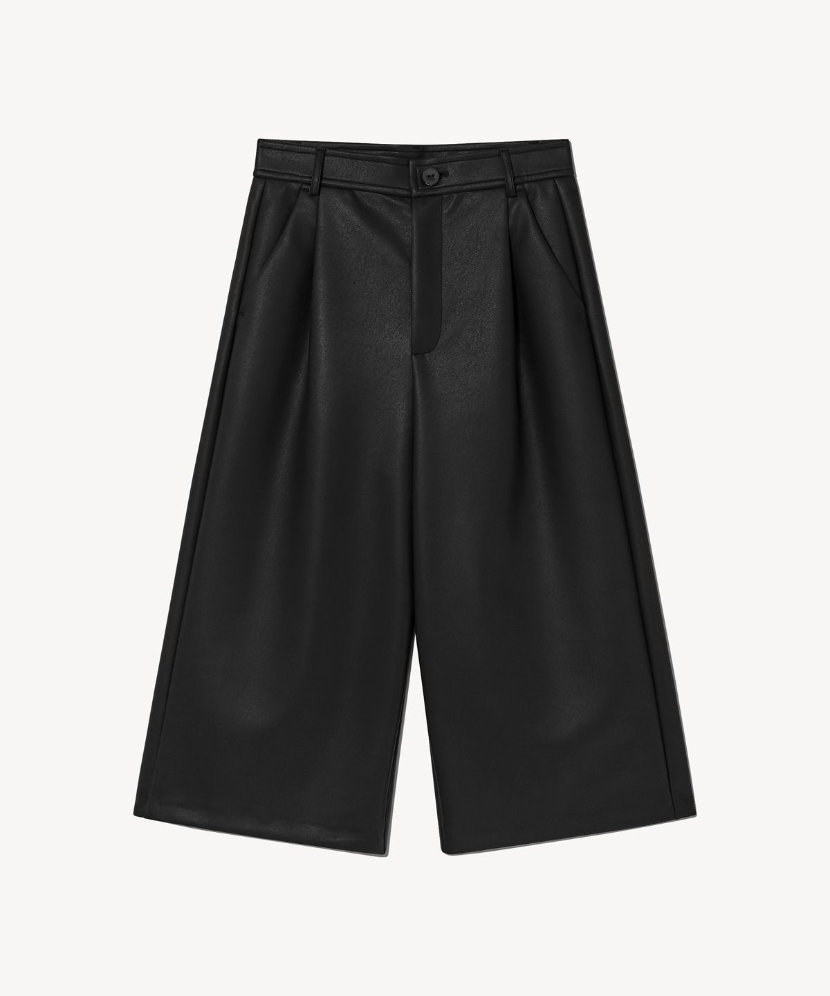리디피(RIDIFI) 테일러드 레더 크롭 팬츠 (black)