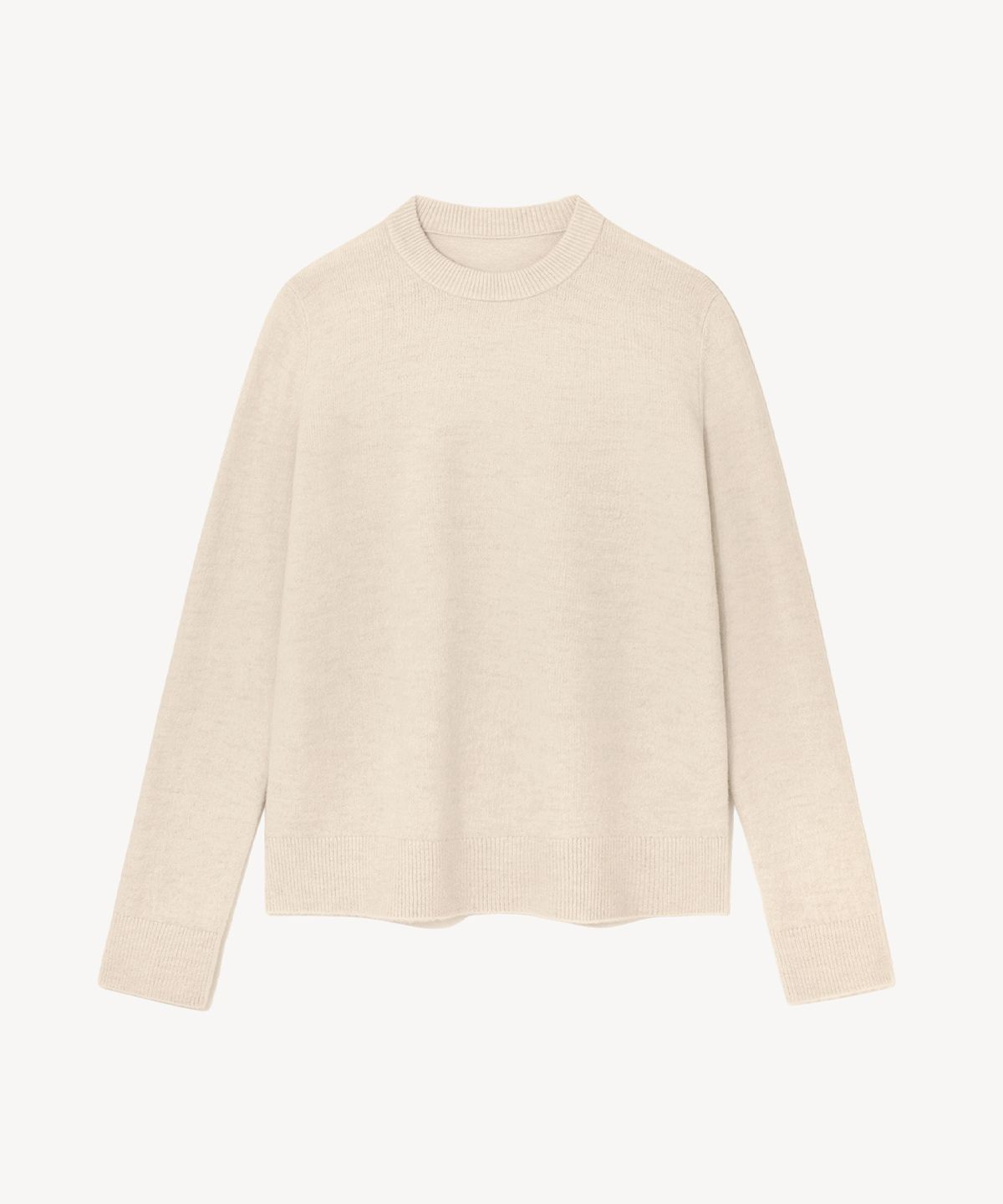리디피(RIDIFI) 라운드 넥 울 블렌드 스웨터 (beige)