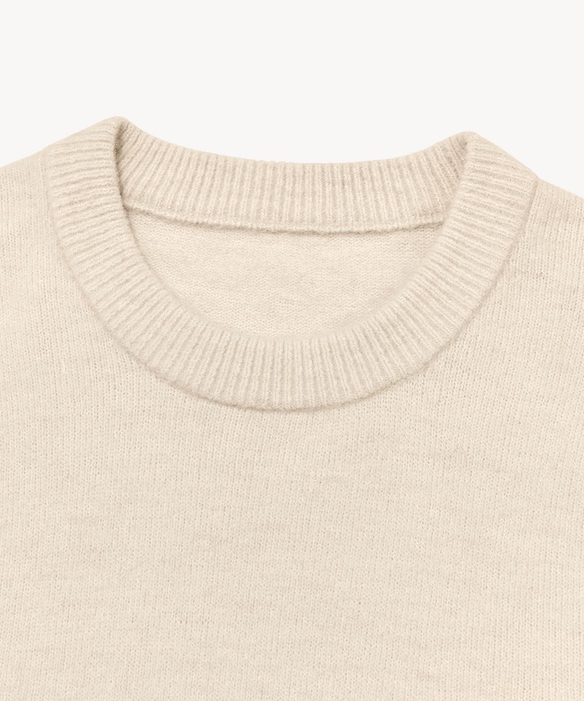 리디피(RIDIFI) 라운드 넥 울 블렌드 스웨터 (beige)