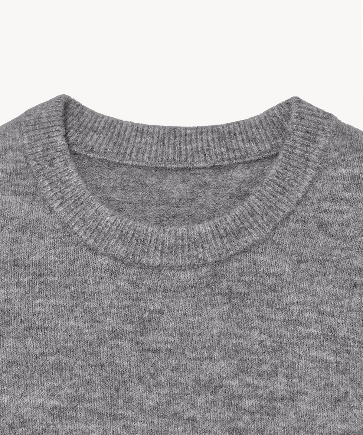 리디피(RIDIFI) 라운드 넥 울 블렌드 스웨터 (grey)