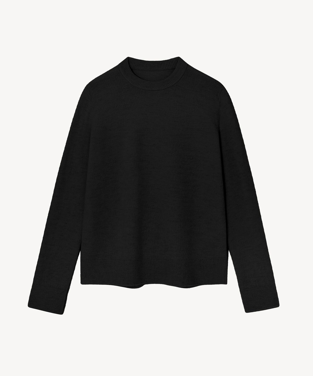 리디피(RIDIFI) 라운드 넥 울 블렌드 스웨터 (black)