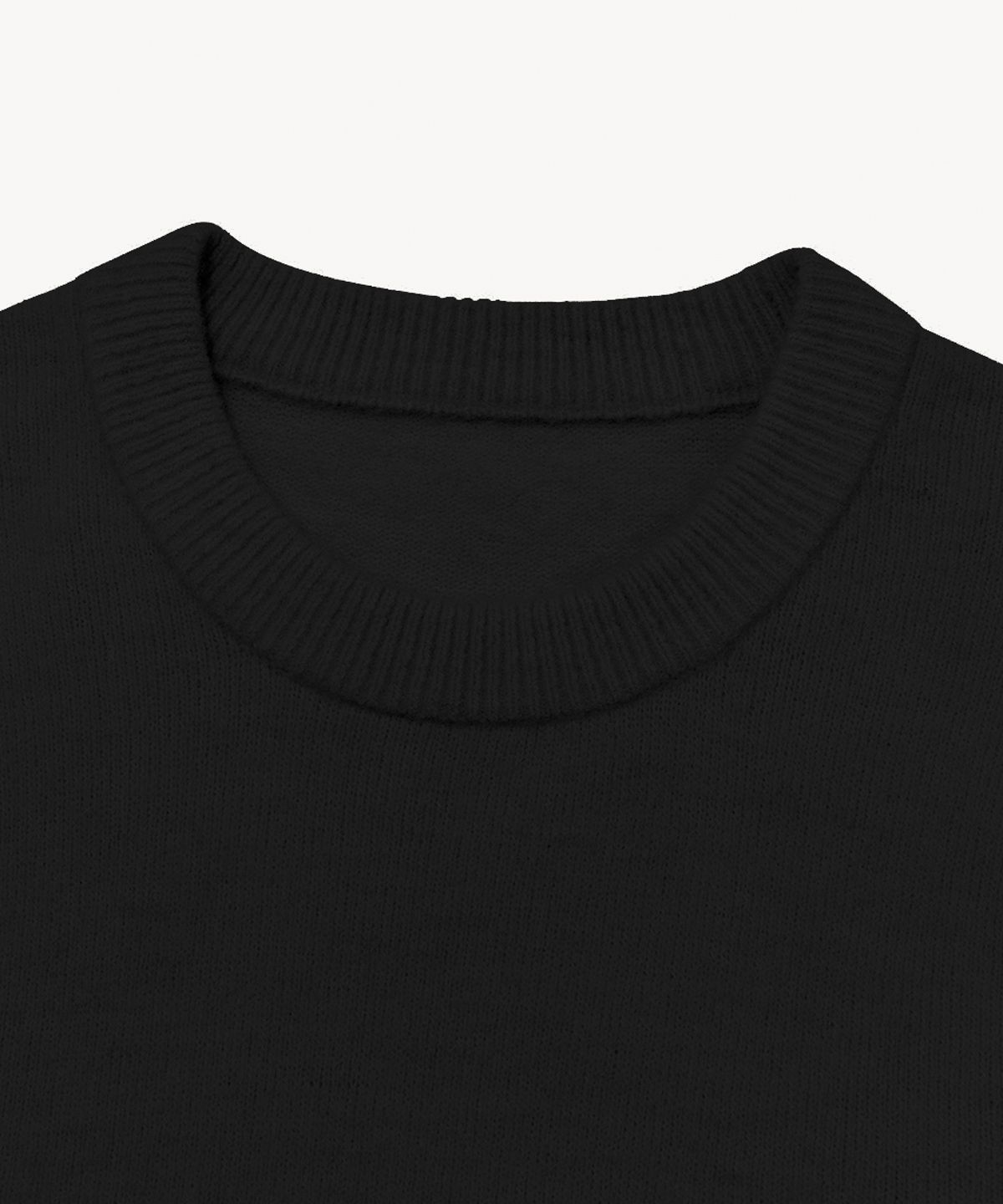 리디피(RIDIFI) 라운드 넥 울 블렌드 스웨터 (black)