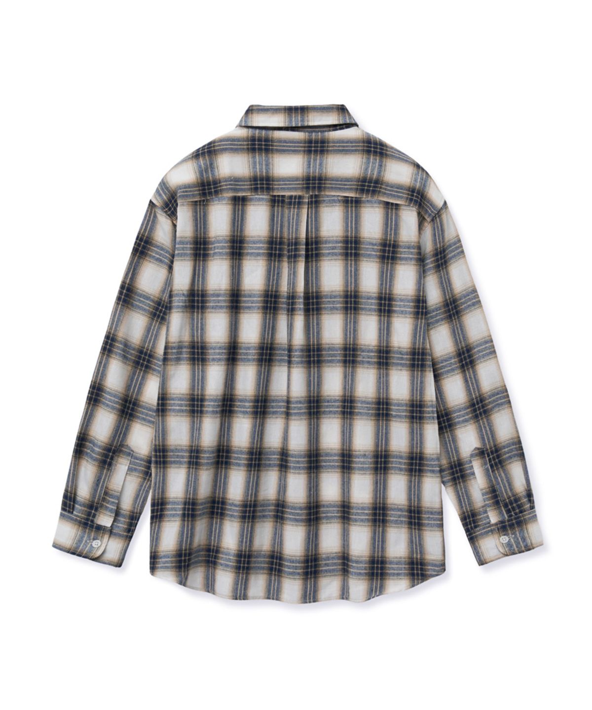 스탠즈(STENDS) [M~4XL] 올데이 베이직 체크 셔츠_ST-06 (아이보리)