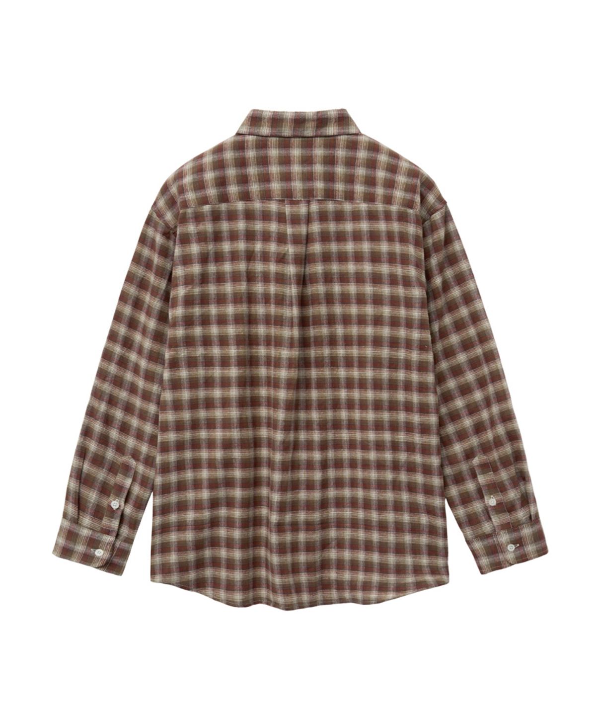 스탠즈(STENDS) [M~4XL] 올데이 베이직 체크 셔츠_ST-09 (브라운)