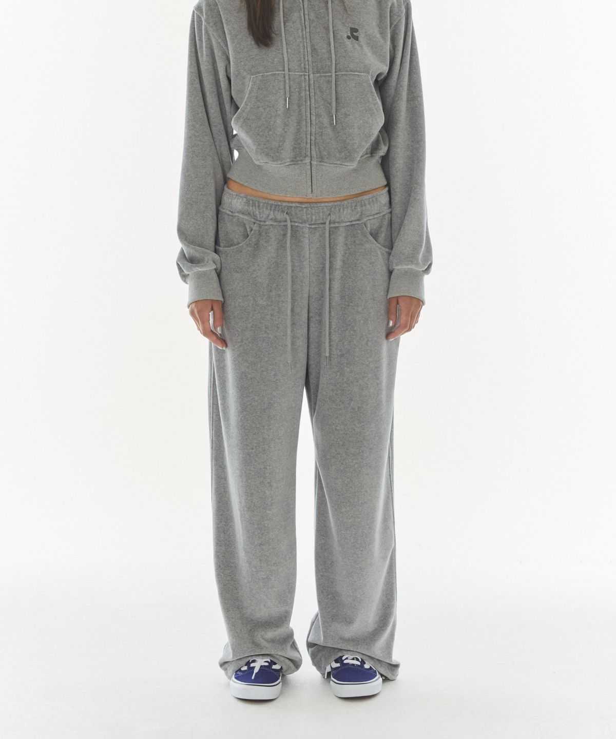 레스트앤레크레이션(REST&RECREATION) VELVET JOGGER PANTS - LIGHT GREY