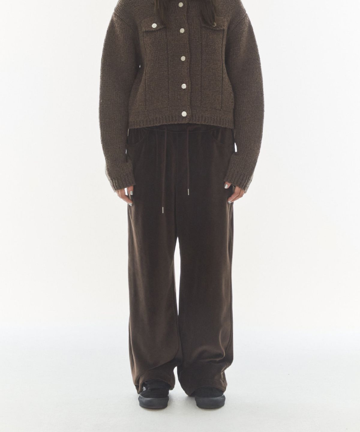 레스트앤레크레이션(REST&RECREATION) VELVET JOGGER PANTS - BROWN
