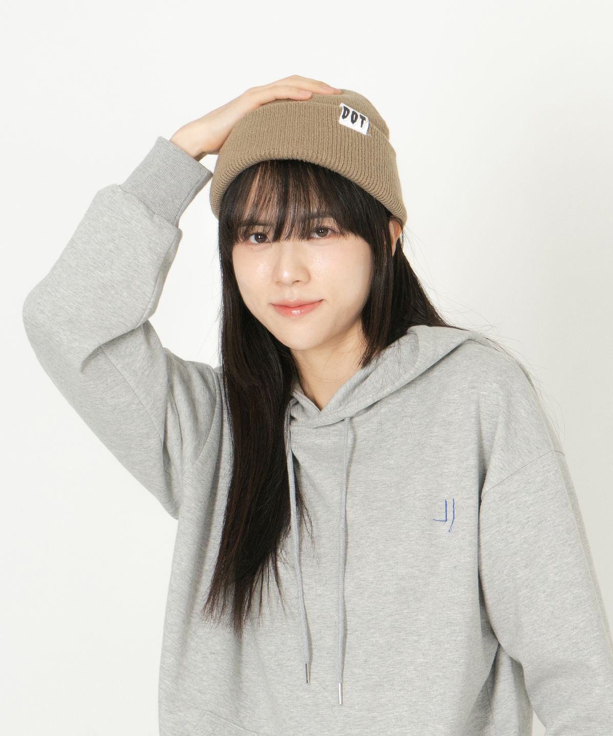 오드닷(ODD DOT) 오드 로고 아크릴 비니_베이지
