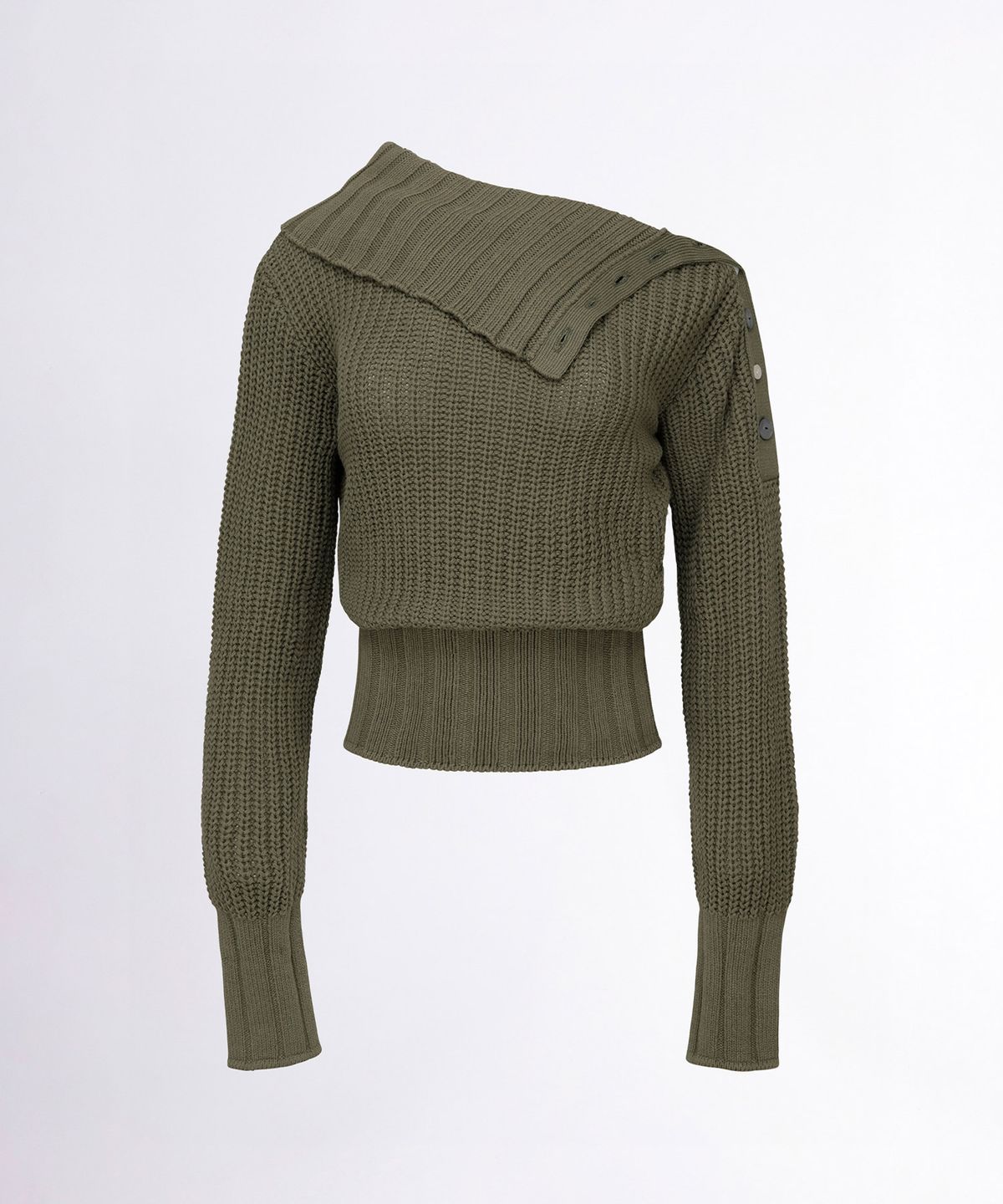 스컬프터(SCULPTOR) Funnel Neck Sweater Khaki