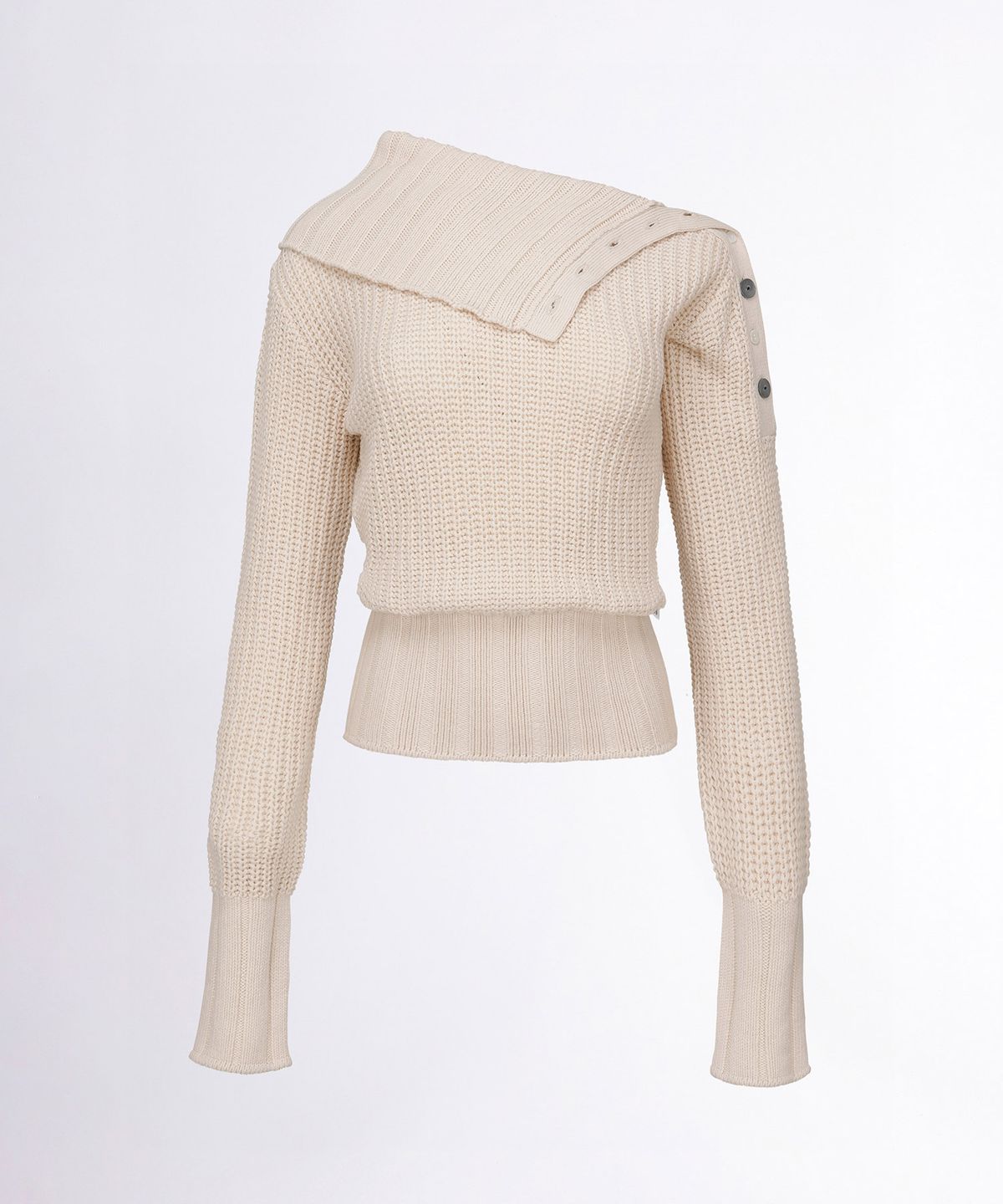 스컬프터(SCULPTOR) Funnel Neck Sweater Dirty White