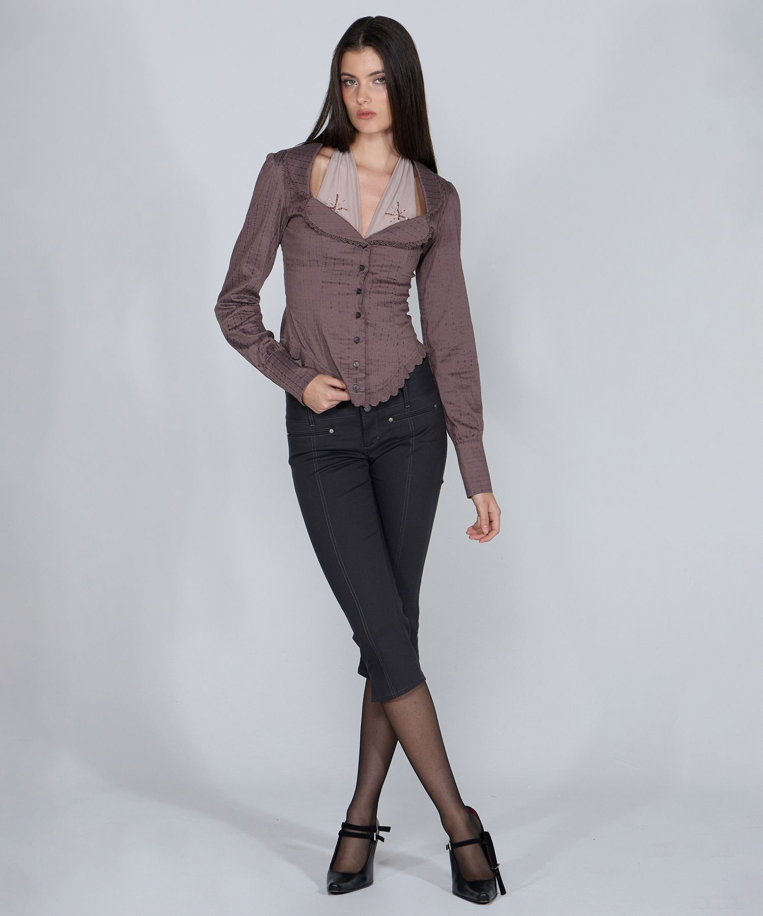 ★SCULPTOR★ Cottage Open Blouse Raw SC25S241IV MUSINSA | SCULPTOR Cottage Open Blouse Raw