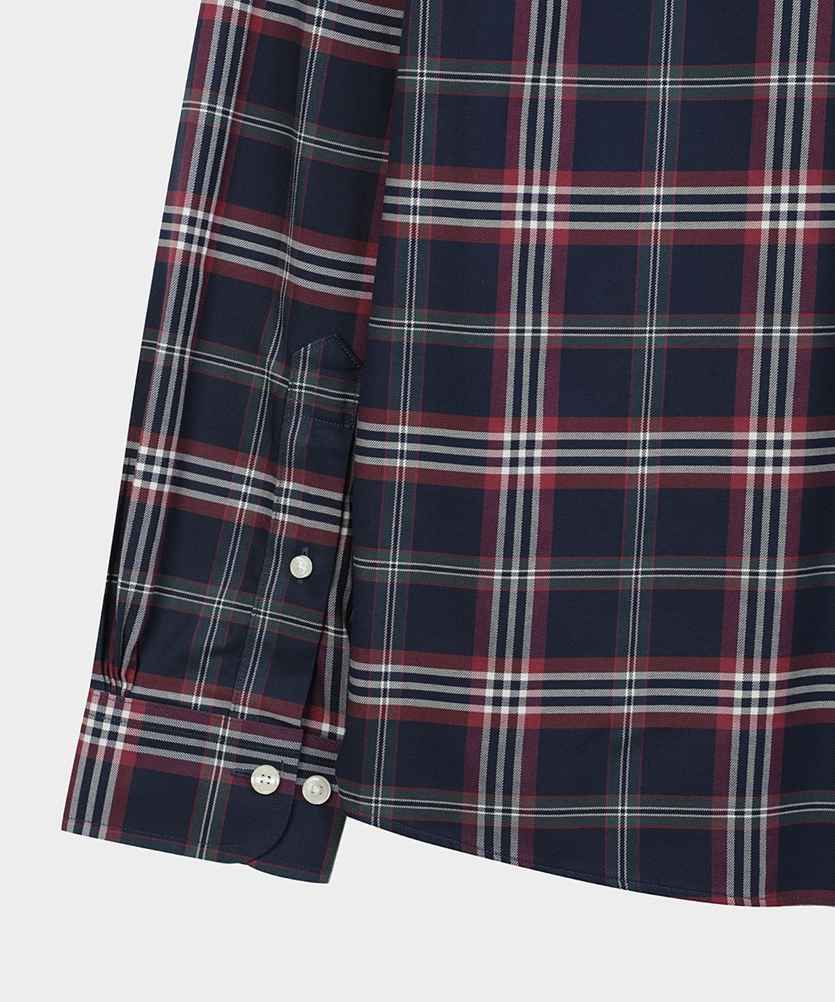 브룩스 브라더스(BROOKS BROTHERS) 레귤러핏 논아이론 트윌 타탄 체크 셔츠 (다크네이비) (BBTHMM6131QEF)