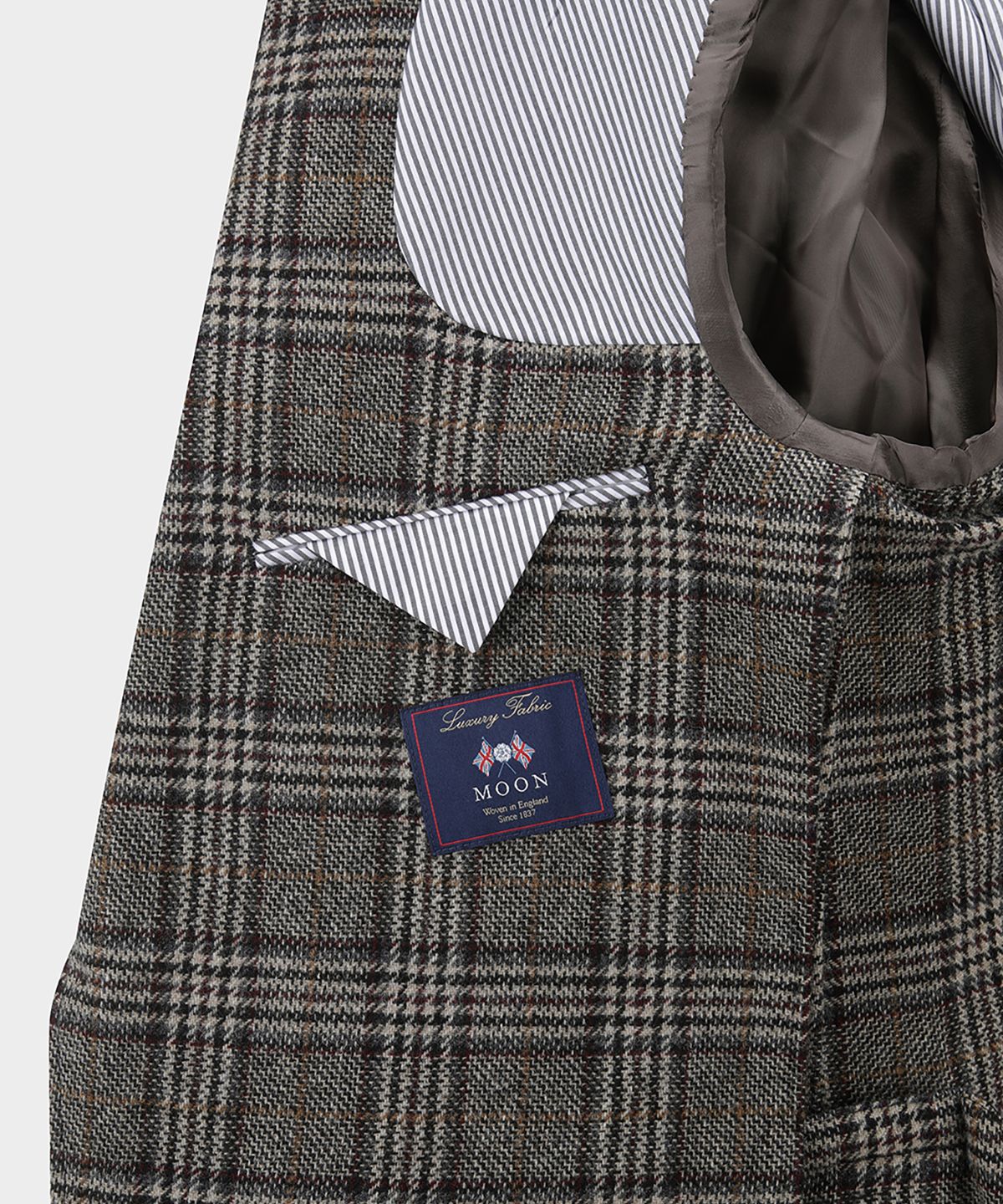 브룩스 브라더스(BROOKS BROTHERS) 클래식핏 1818 울 트위드 체크 2버튼 스포츠코트 (브라운) (BBJSMM46404EF)