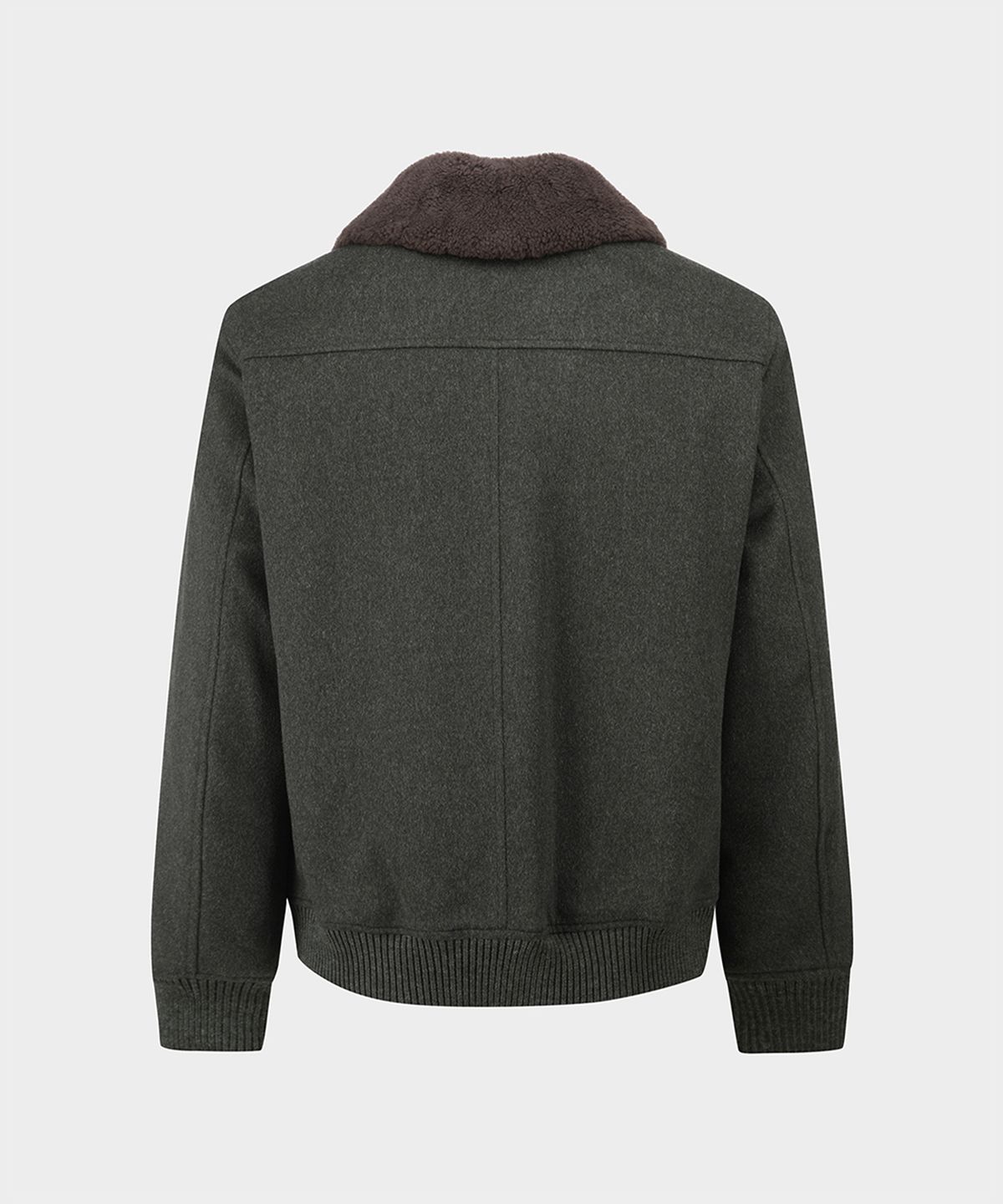 브룩스 브라더스(BROOKS BROTHERS) 시어링 칼라 항공 점퍼 (올리브) (BBOJMM4869KEF)