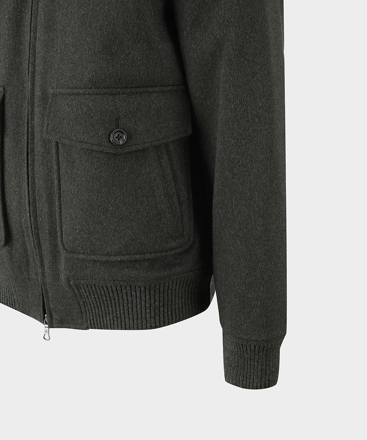 브룩스 브라더스(BROOKS BROTHERS) 시어링 칼라 항공 점퍼 (올리브) (BBOJMM4869KEF)