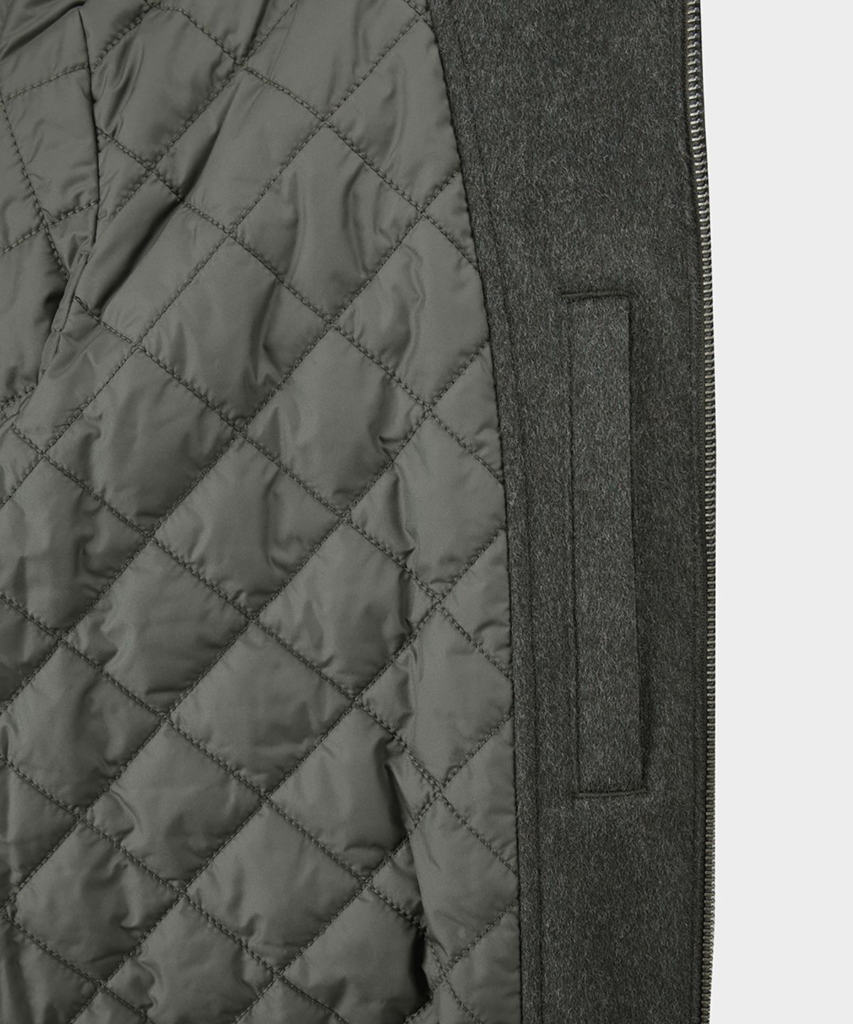 브룩스 브라더스(BROOKS BROTHERS) 시어링 칼라 항공 점퍼 (올리브) (BBOJMM4869KEF)
