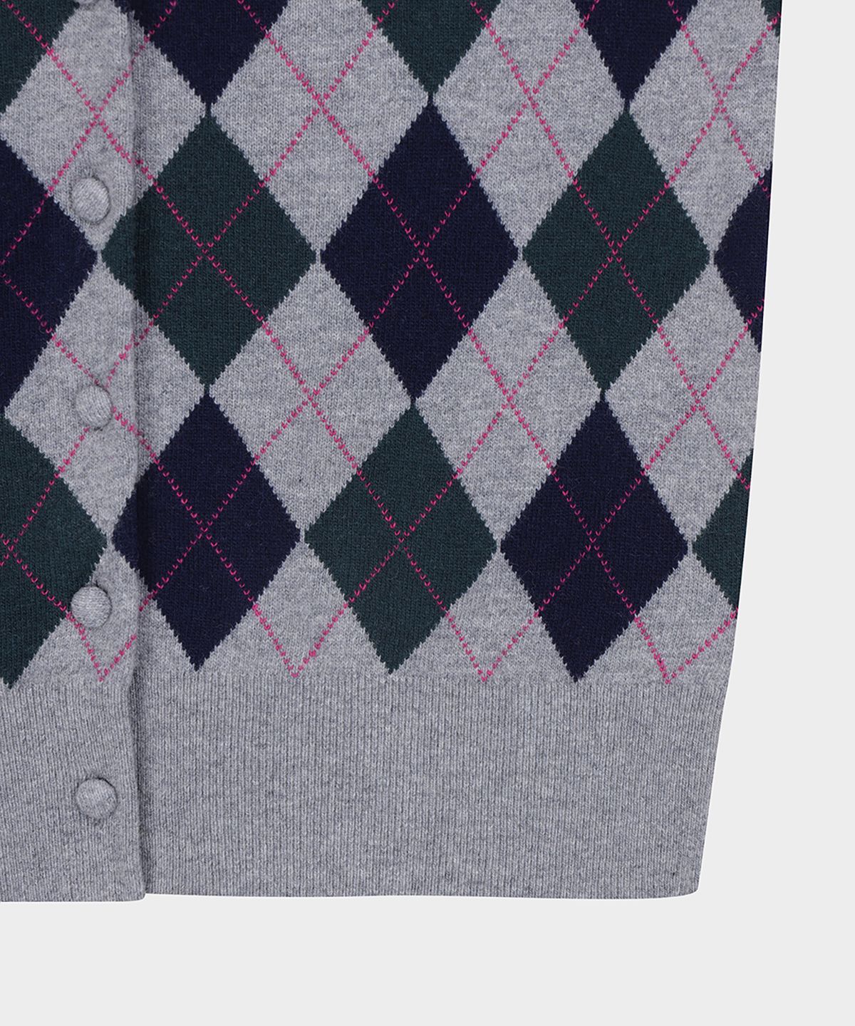 브룩스 브라더스(BROOKS BROTHERS) 메리노울 아가일 가디건 (핑크) (BBWCWF4045CEF)