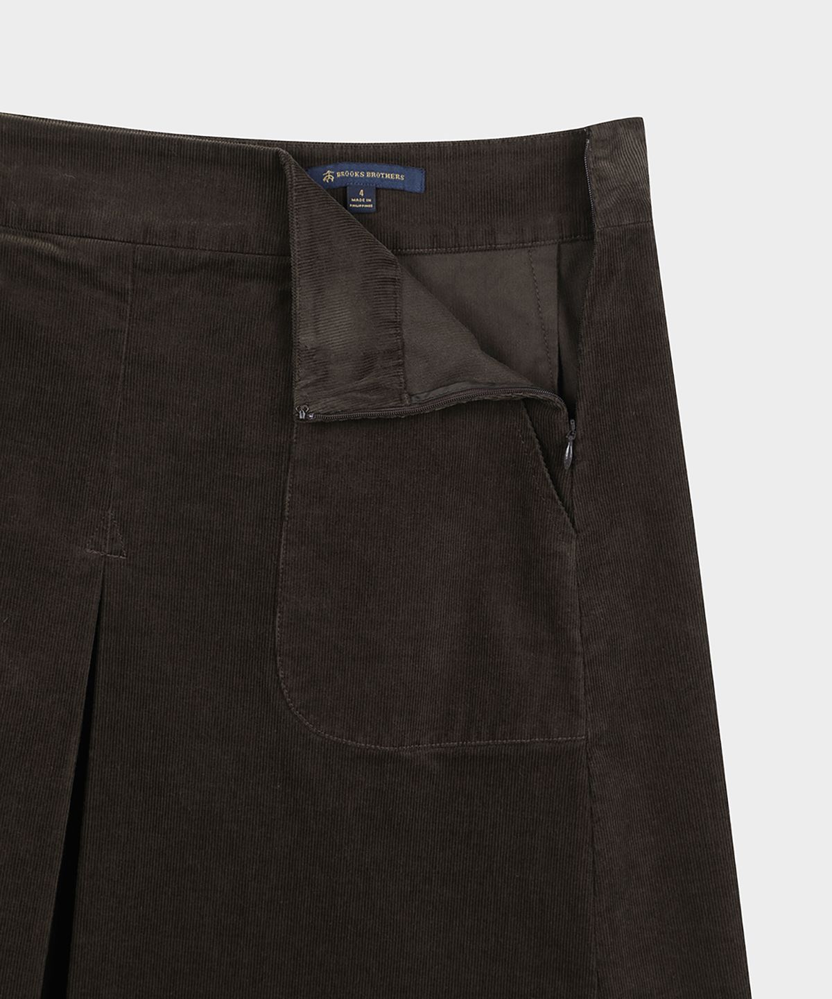 브룩스 브라더스(BROOKS BROTHERS) 코듀로이 A라인 스커트 (브라운) (BBKZWF59904EF)