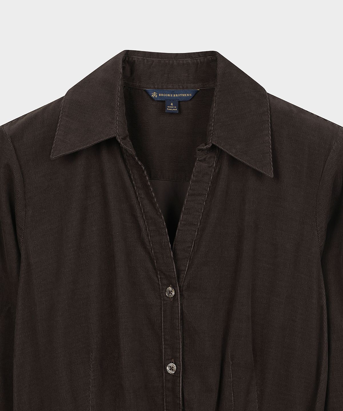 브룩스 브라더스(BROOKS BROTHERS) 코듀로이 셔츠원피스 (브라운) (BBDZWF62384EF)