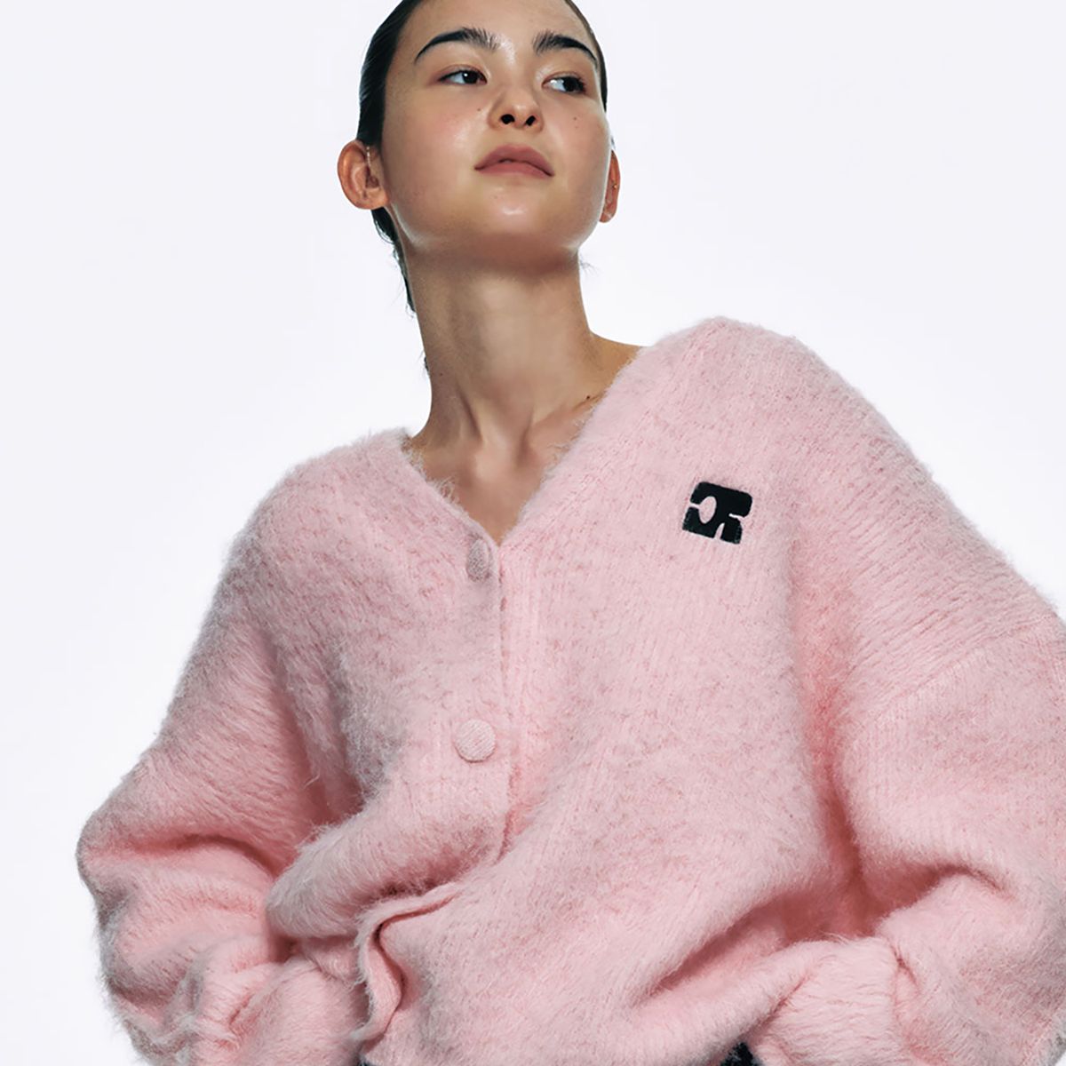 센토르(CENTAUR.KR) CENTAUR BULKY BRUSHED WOOL CARDIGAN_PINK