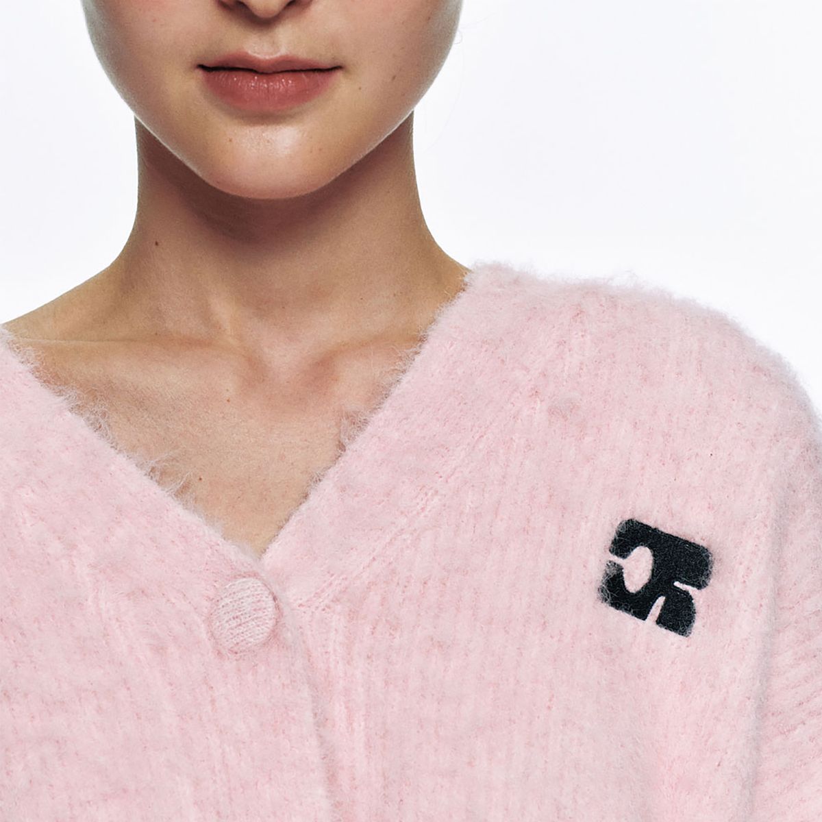 센토르(CENTAUR.KR) CENTAUR BULKY BRUSHED WOOL CARDIGAN_PINK