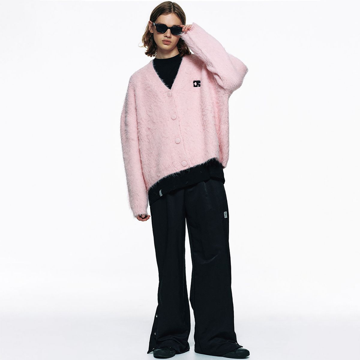 센토르(CENTAUR.KR) CENTAUR BULKY BRUSHED WOOL CARDIGAN_PINK