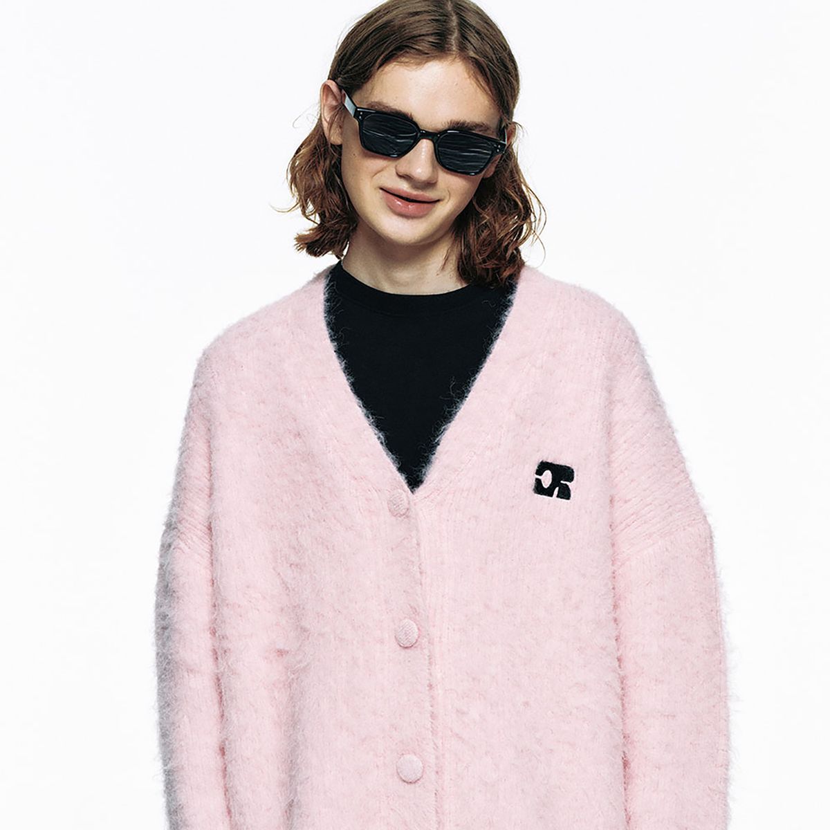 센토르(CENTAUR.KR) CENTAUR BULKY BRUSHED WOOL CARDIGAN_PINK