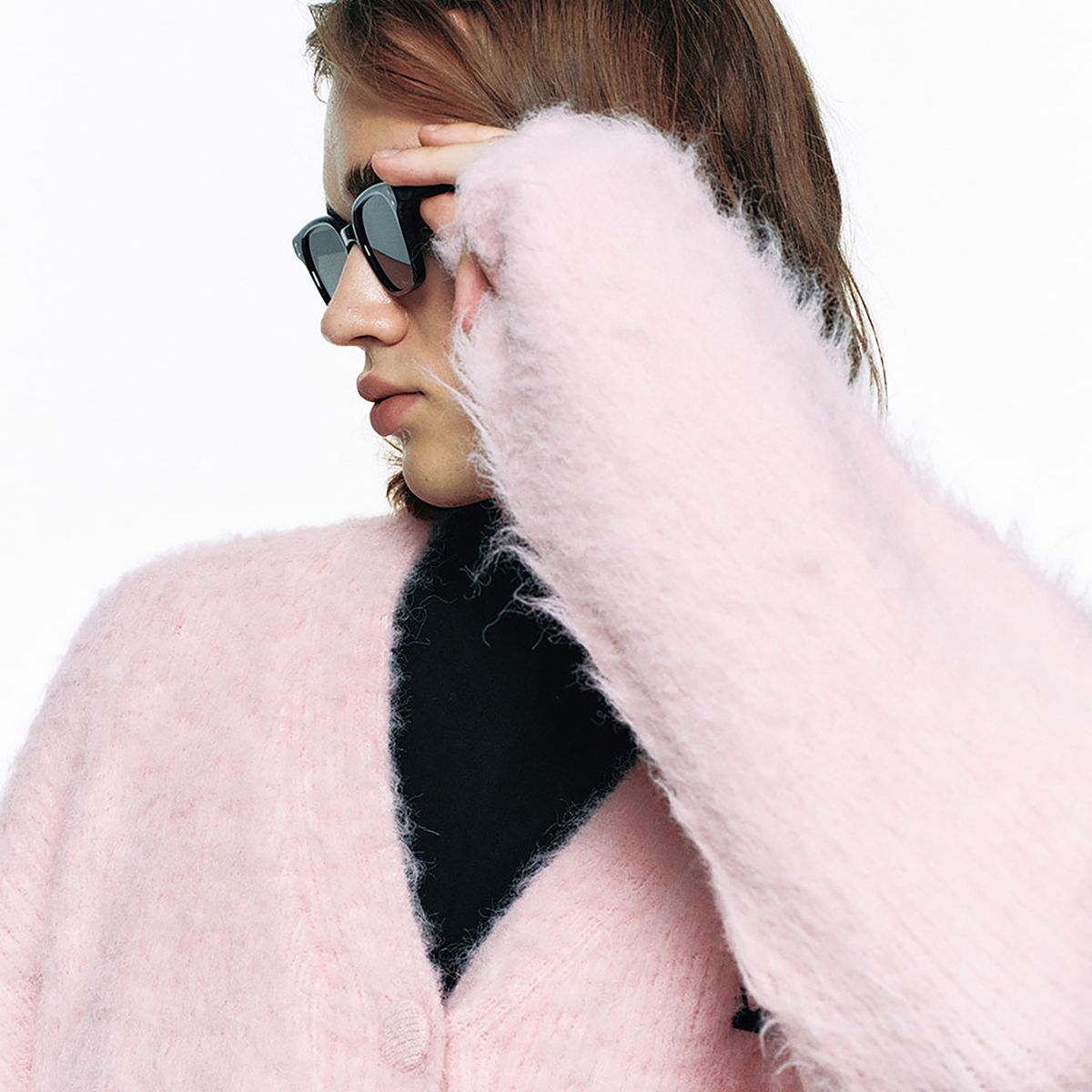 센토르(CENTAUR.KR) CENTAUR BULKY BRUSHED WOOL CARDIGAN_PINK