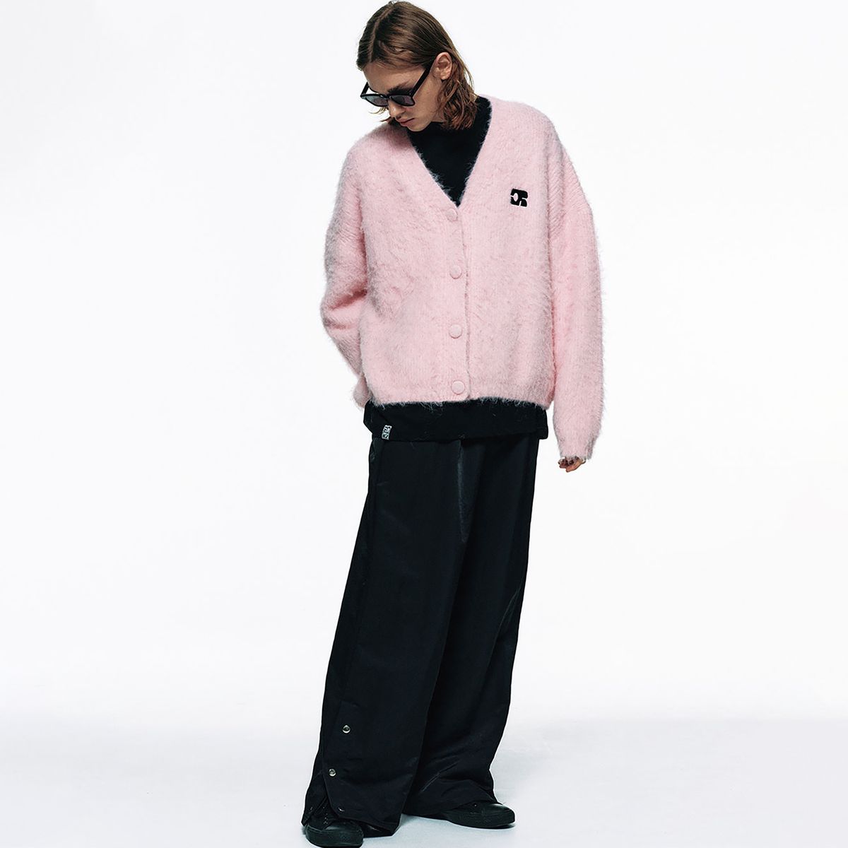 센토르(CENTAUR.KR) CENTAUR BULKY BRUSHED WOOL CARDIGAN_PINK