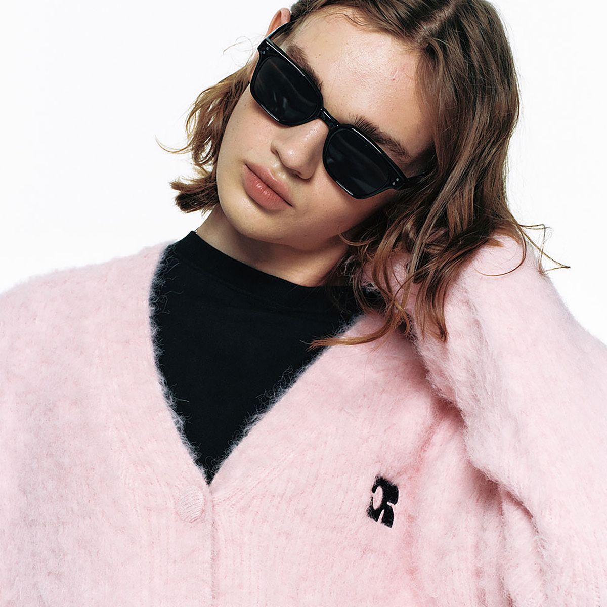 센토르(CENTAUR.KR) CENTAUR BULKY BRUSHED WOOL CARDIGAN_PINK