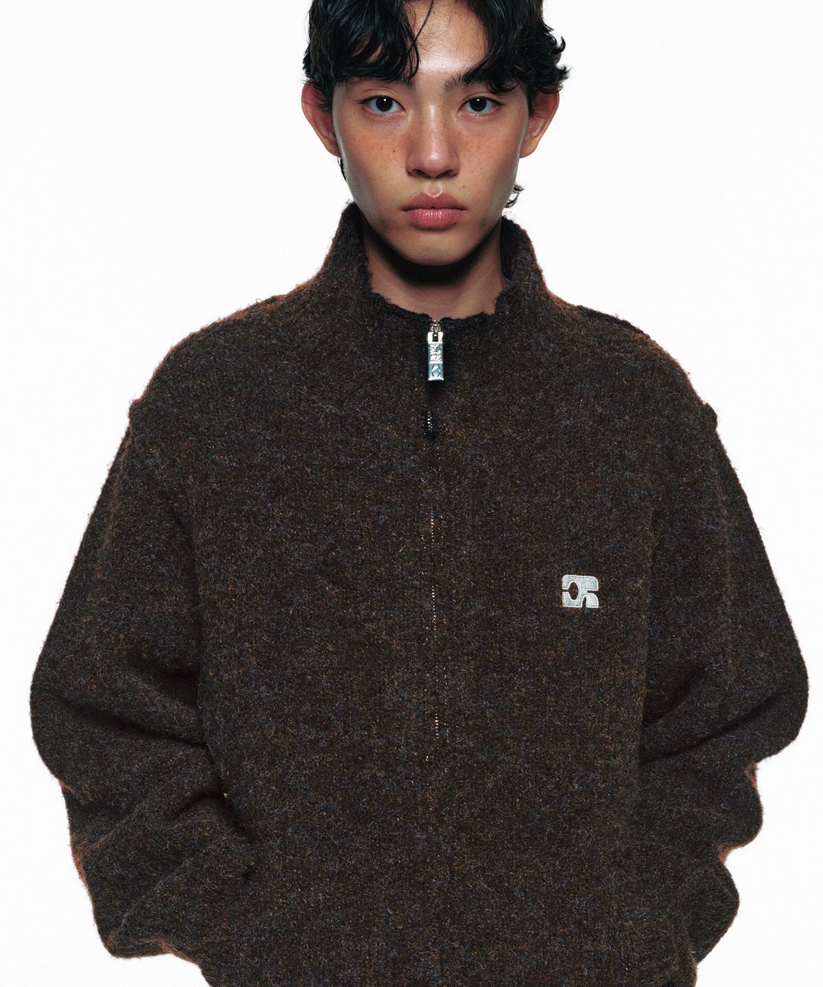 센토르(CENTAUR.KR) CENTAUR CALMING KNIT ZIP-UP_BROWN