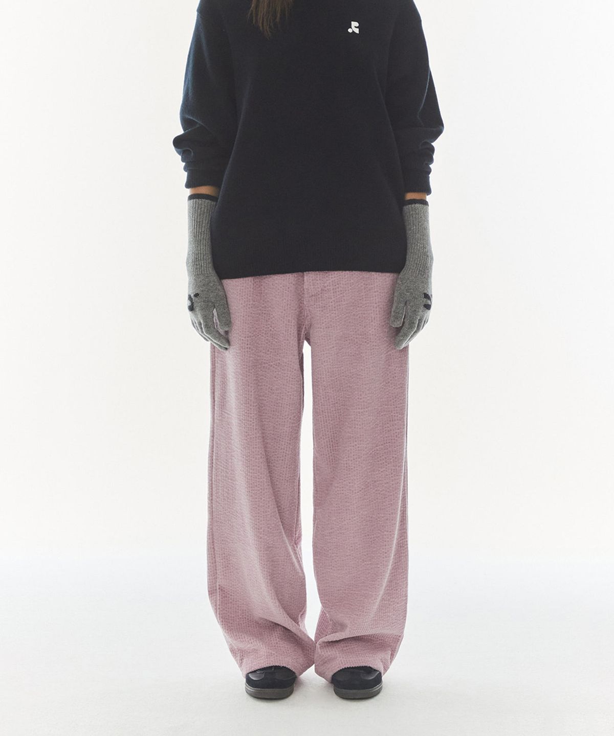 레스트앤레크레이션(REST&RECREATION) LOGO CORDUROY PANTS - PINK