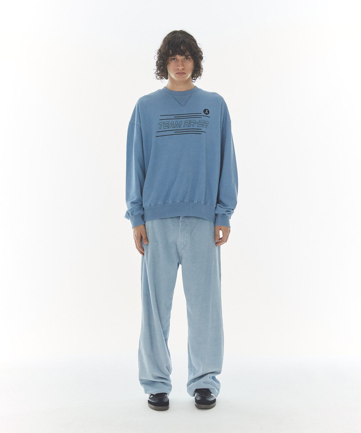 레스트앤레크레이션(REST&RECREATION) LOGO CORDUROY PANTS - SKY BLUE