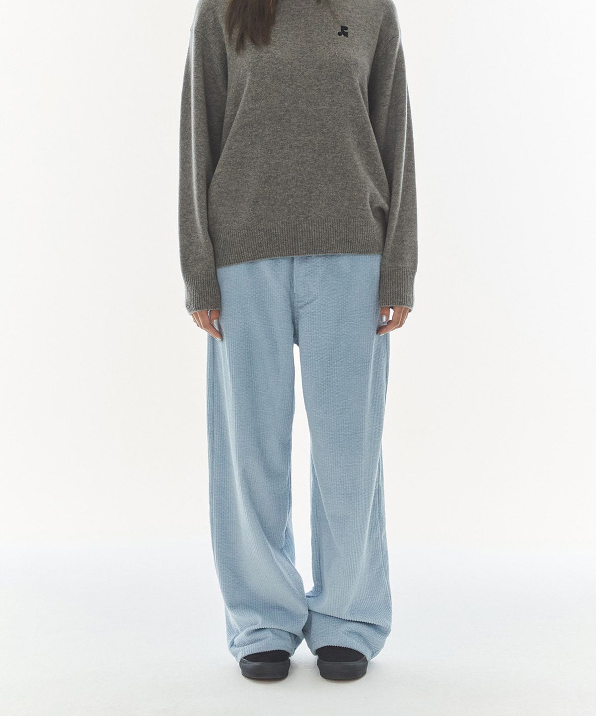 레스트앤레크레이션(REST&RECREATION) LOGO CORDUROY PANTS - SKY BLUE
