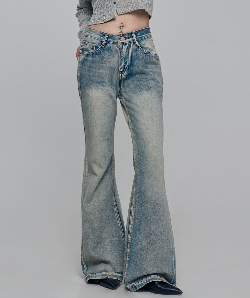 MUSINSA公式 | CHICKS Ellie Low Bootcut Pants Light denim