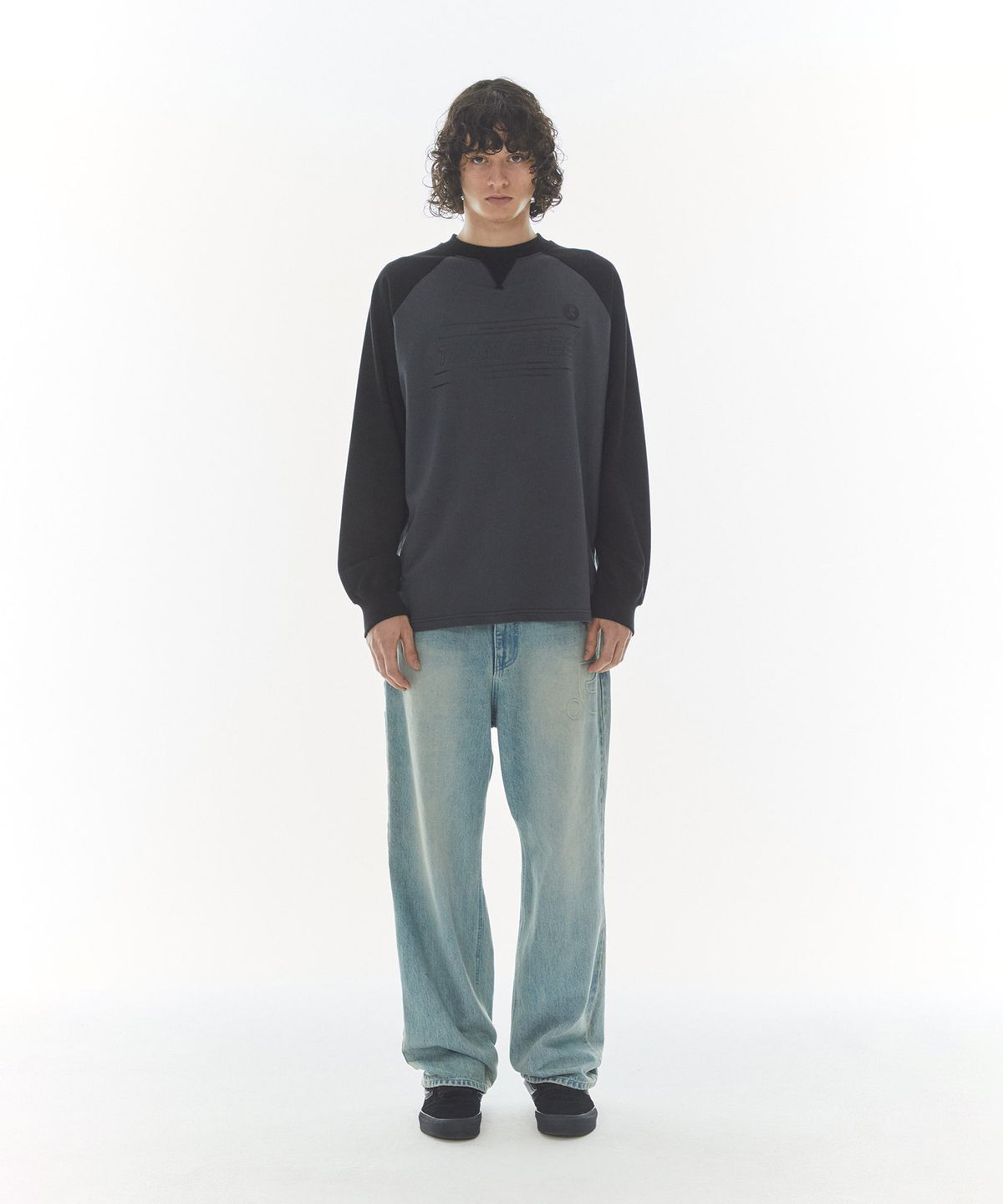 레스트앤레크레이션(REST&RECREATION) LOGO AMBO DENIM PANTS - LIGHT BLUE