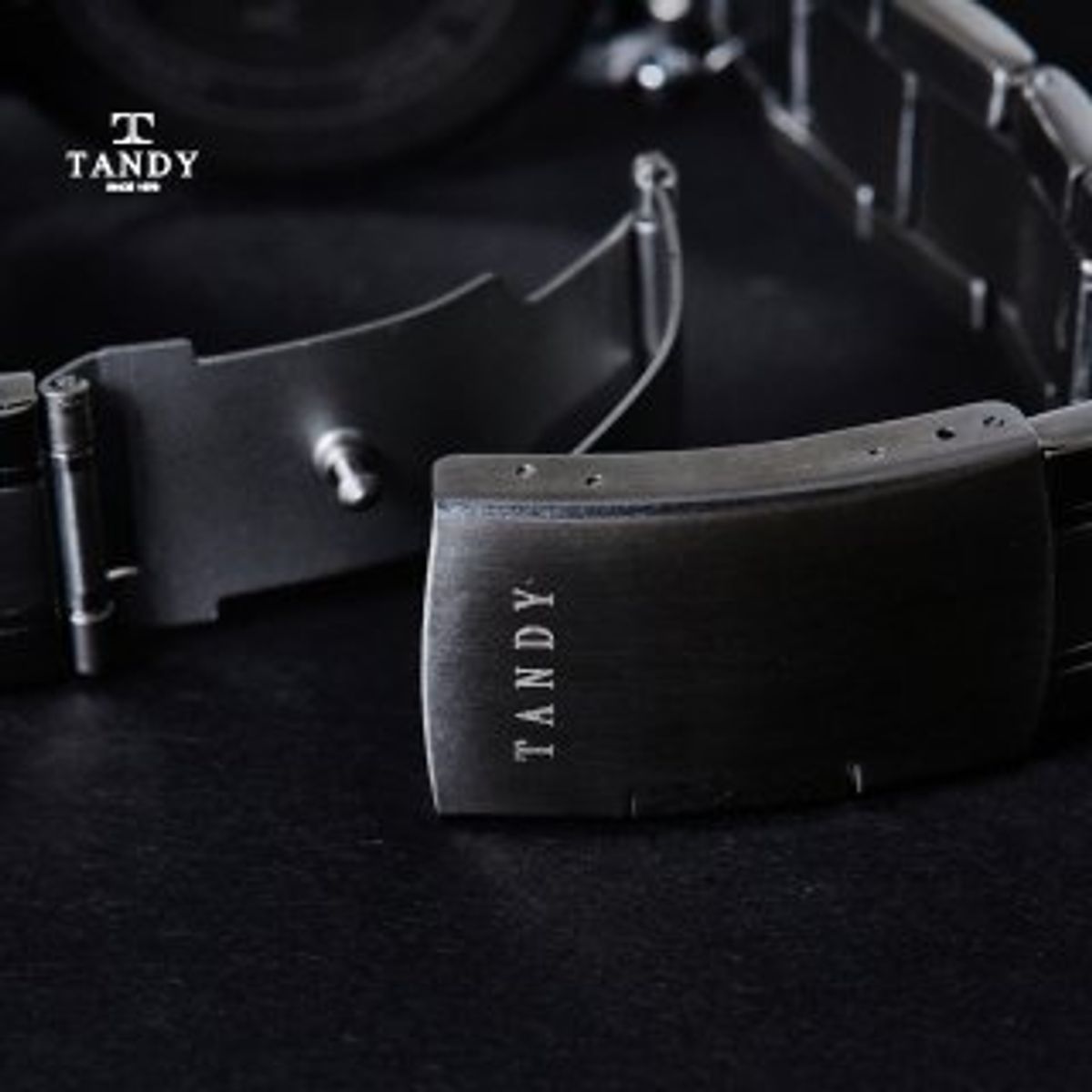 탠디(TANDY) 썬앤문 남성 메탈시계  T-1511 M BK