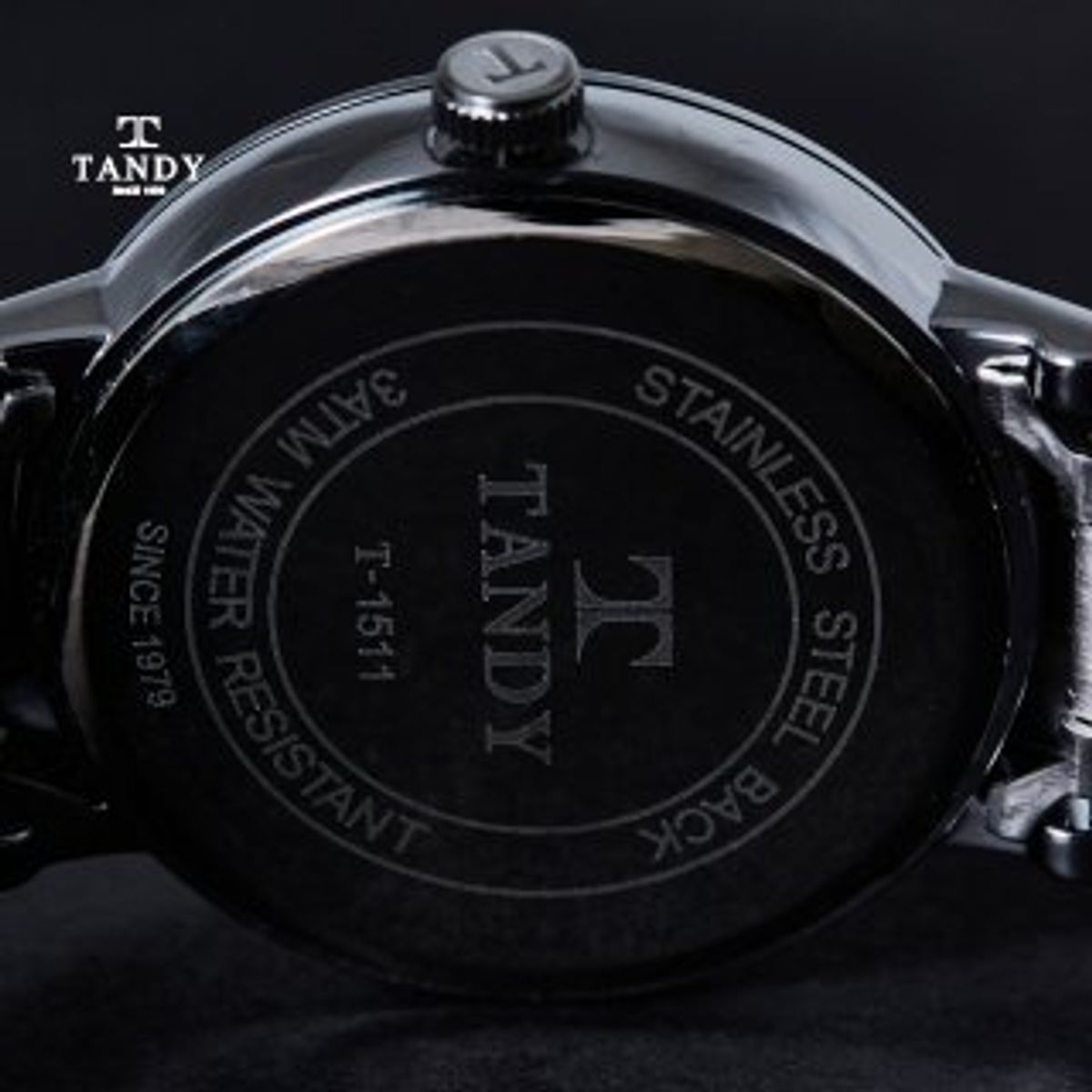 탠디(TANDY) 썬앤문 남성 메탈시계  T-1511 M BK