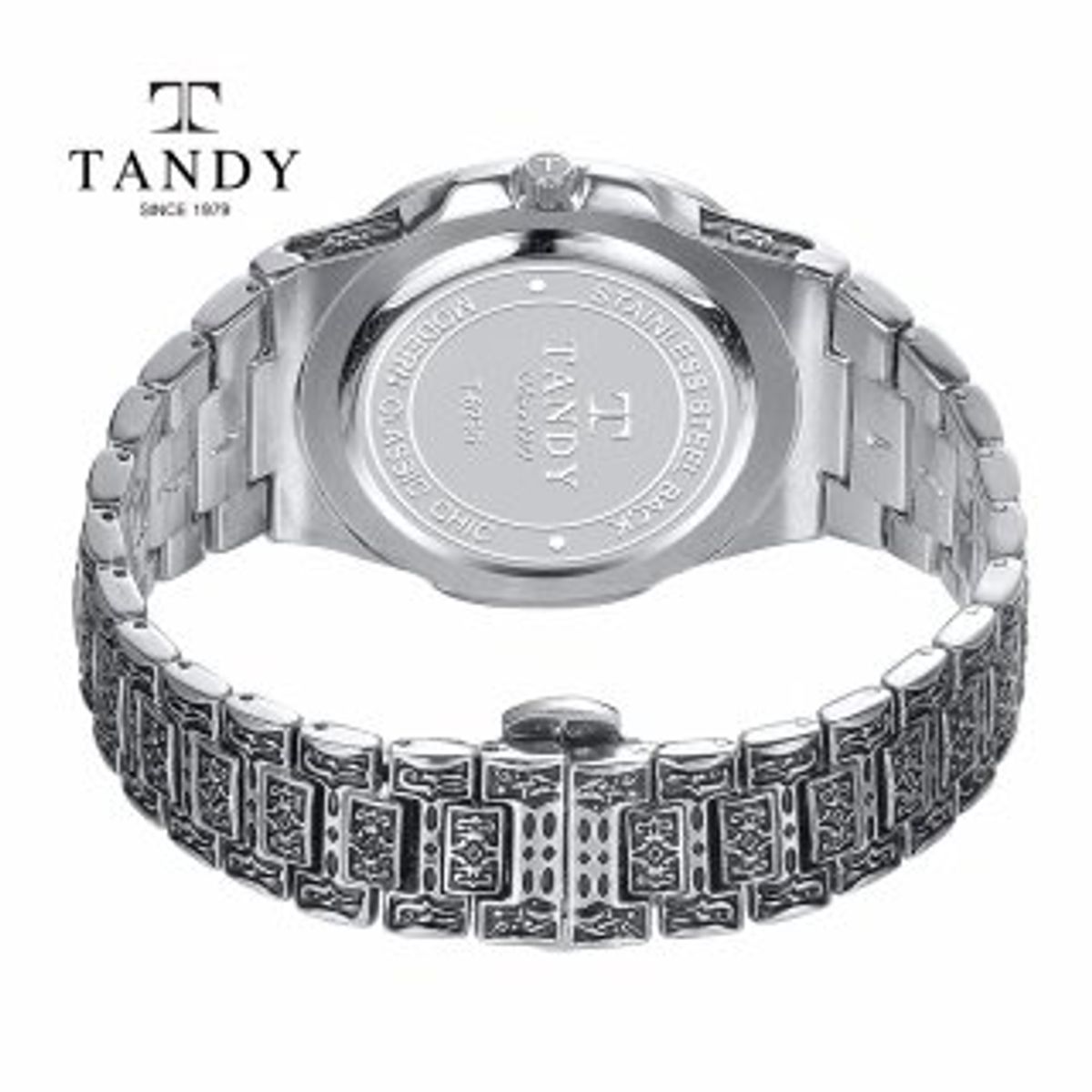 탠디(TANDY) 인그레이빙 라인 남성 메탈  손목 시계 T-6295