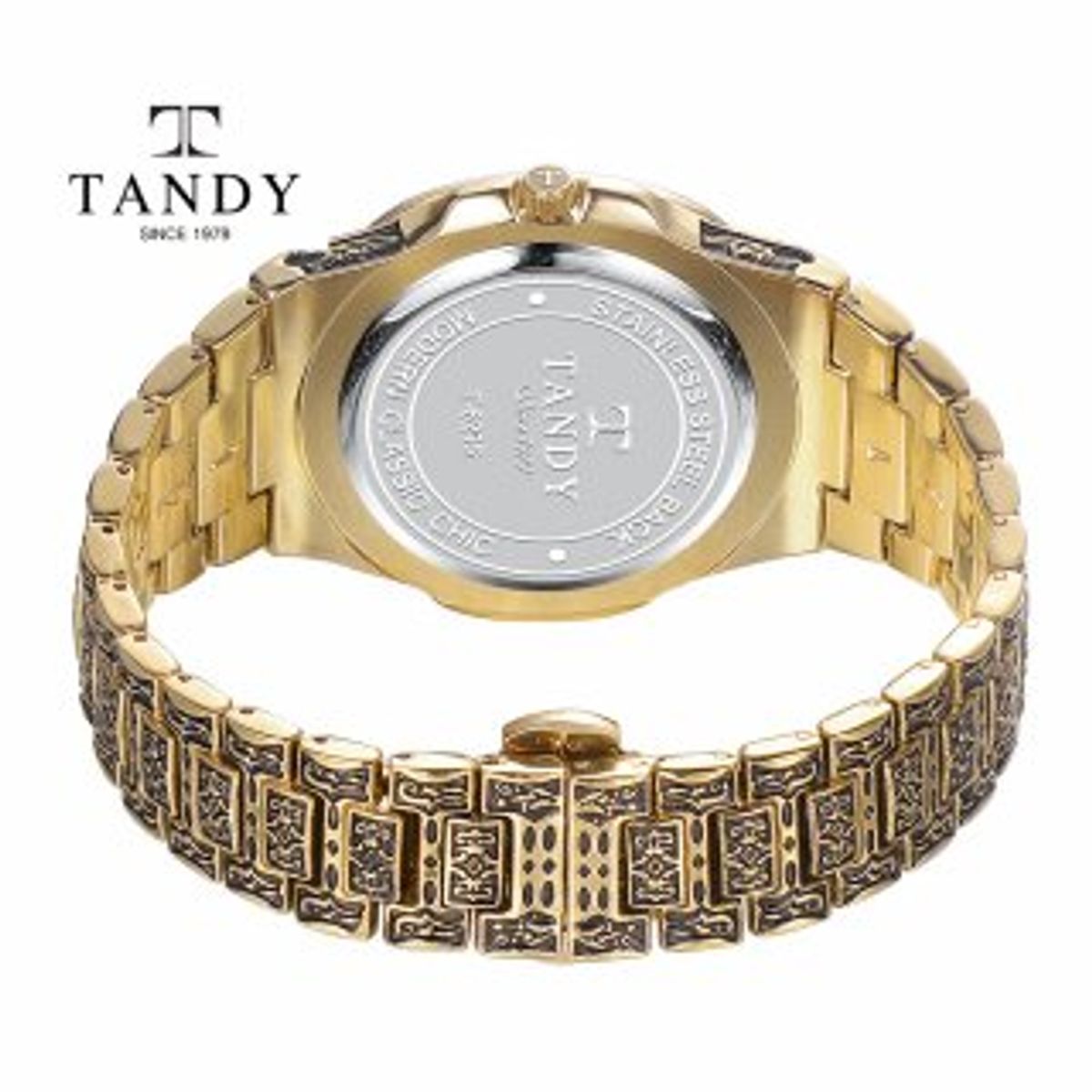 탠디(TANDY) 인그레이빙 라인 남성 메탈  손목 시계 T-6295