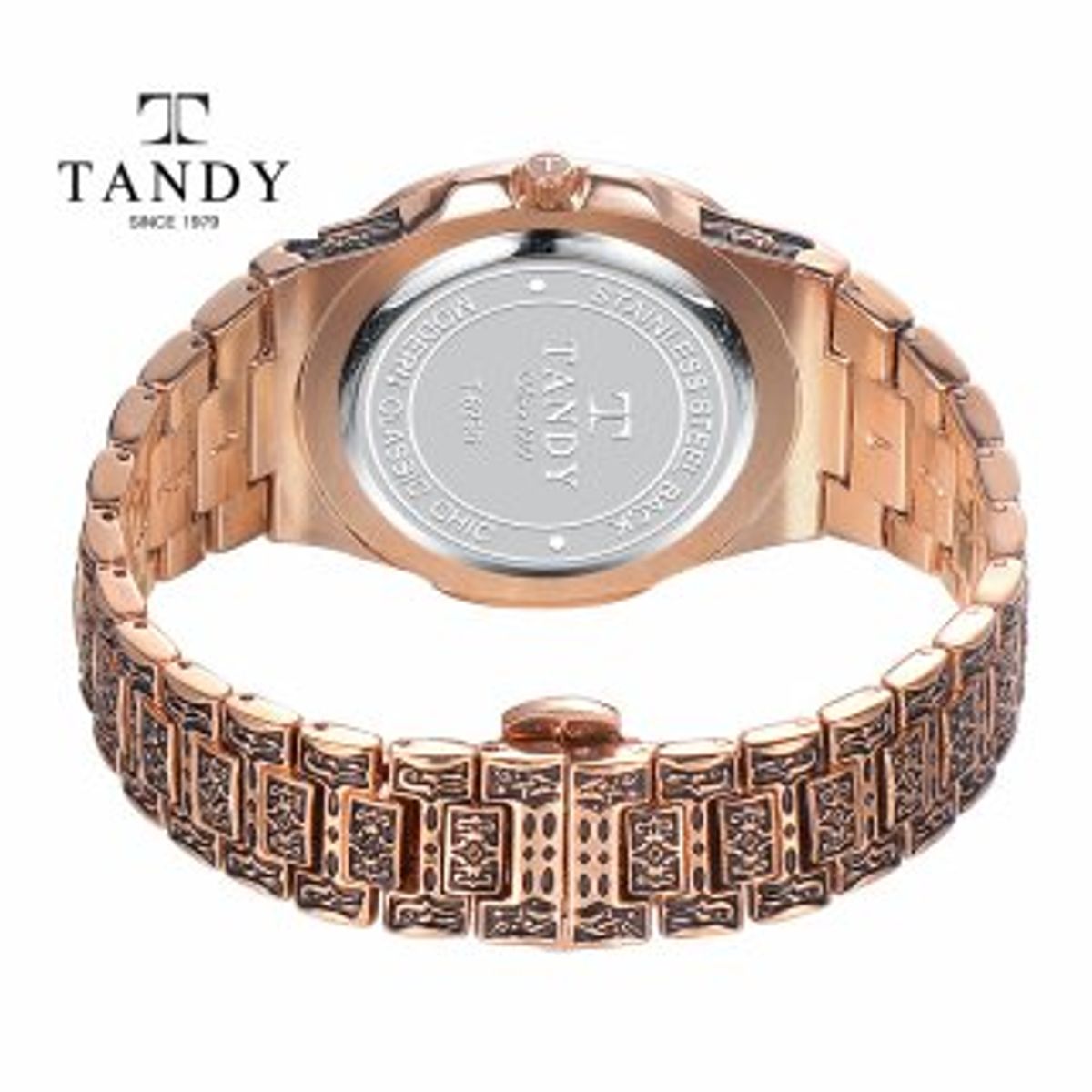 탠디(TANDY) 인그레이빙 라인 남성 메탈  손목 시계 T-6295