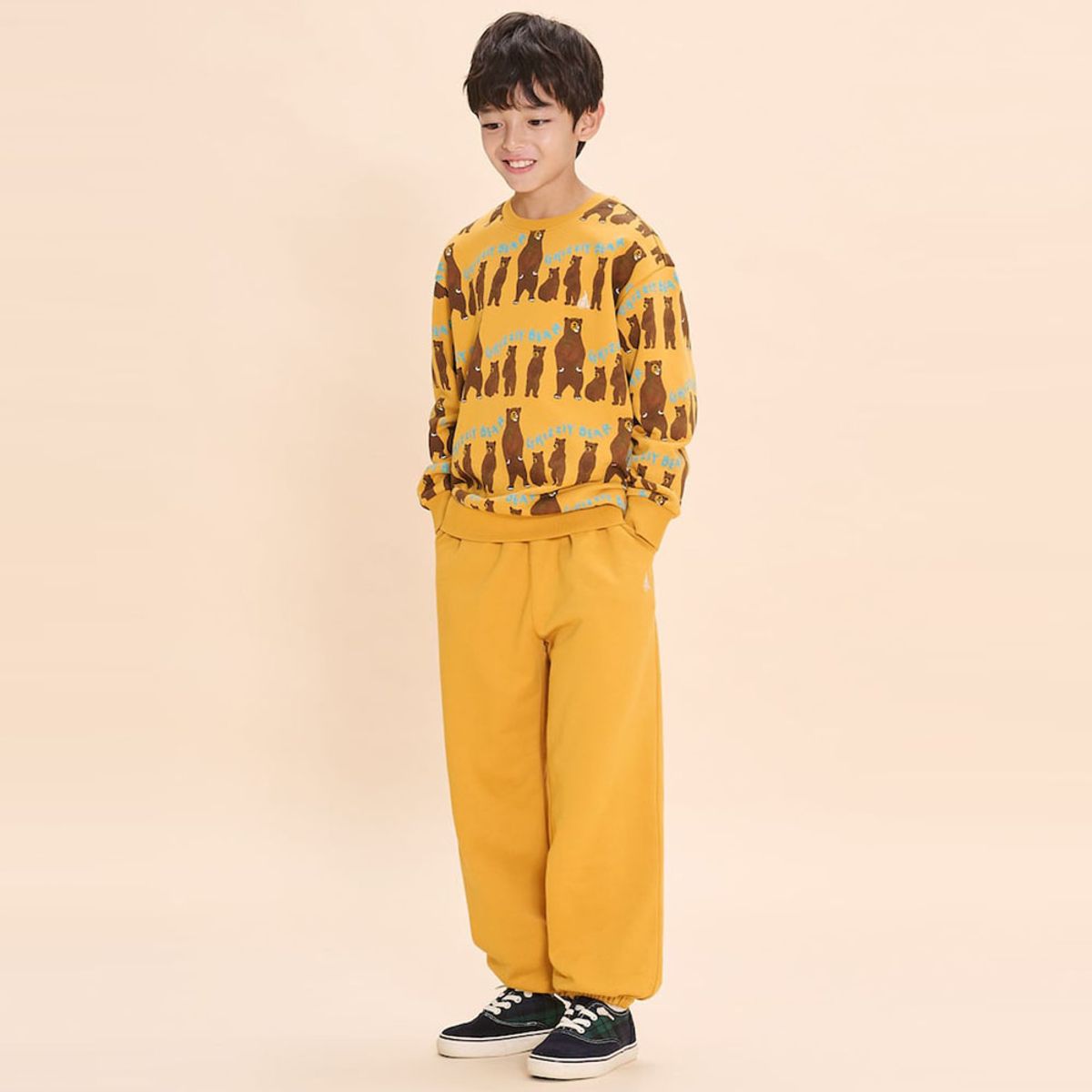 빈폴 키즈(BEANPOLE KIDS) [Print Bakery] 프린트 베이커리 스웨트 세트  옐로우 (BI4941U12E)