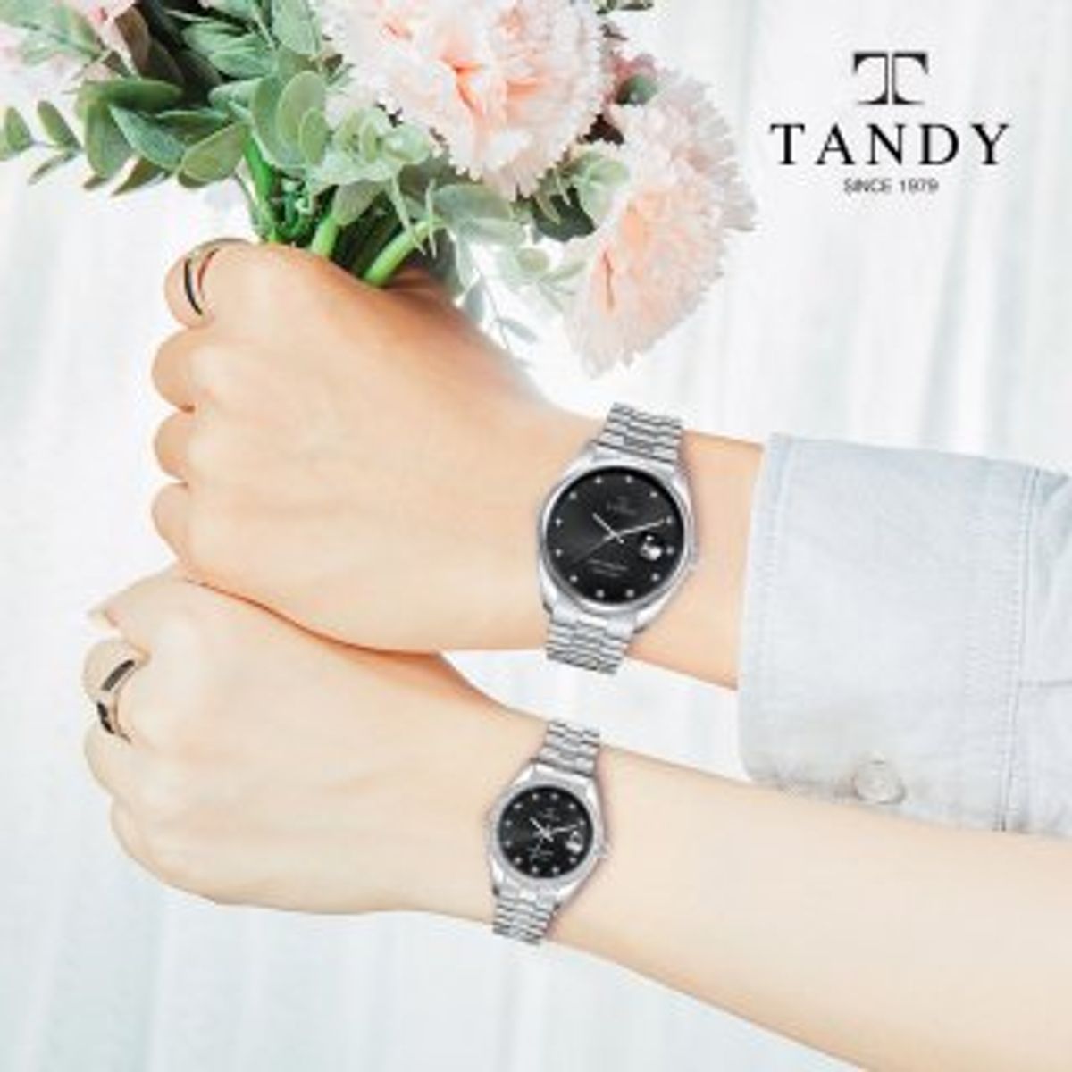 탠디(TANDY) 사파이어 커플 메탈 시계 TS-302