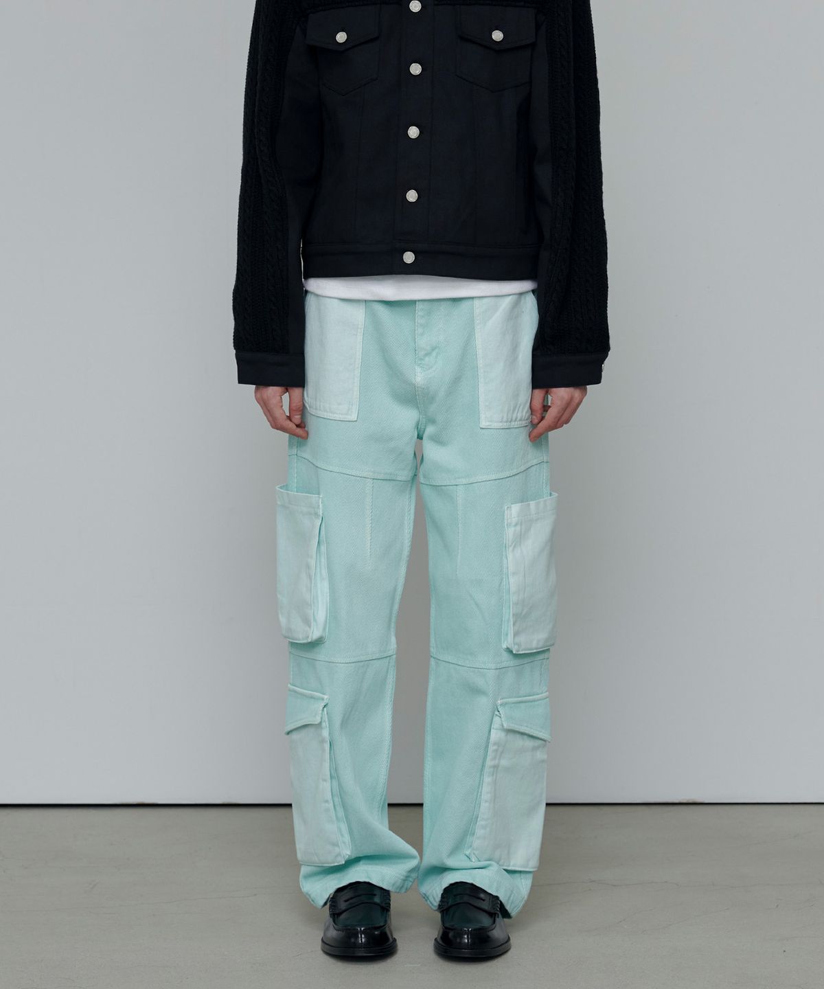 애니타임로릭(ANYTIME LOREAK) CAMELLIA BIG CARGO PANTS-MINT