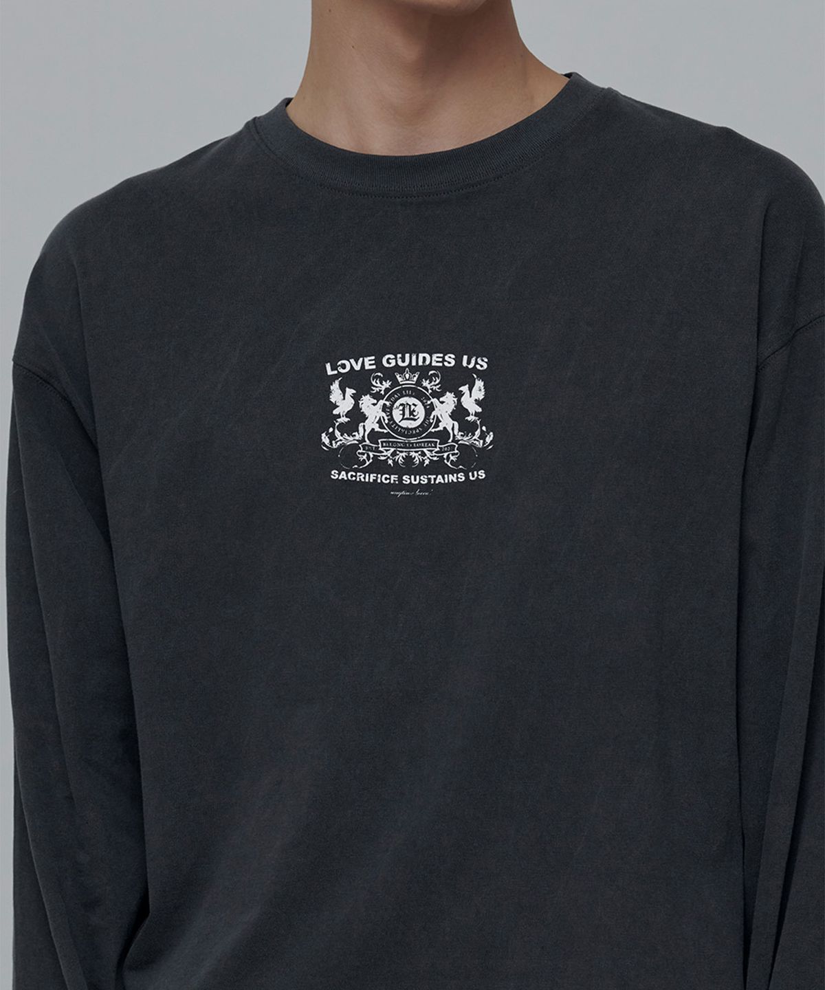 애니타임로릭(ANYTIME LOREAK) ROSE DYEING LONG SLEEVE-CHARCOAL