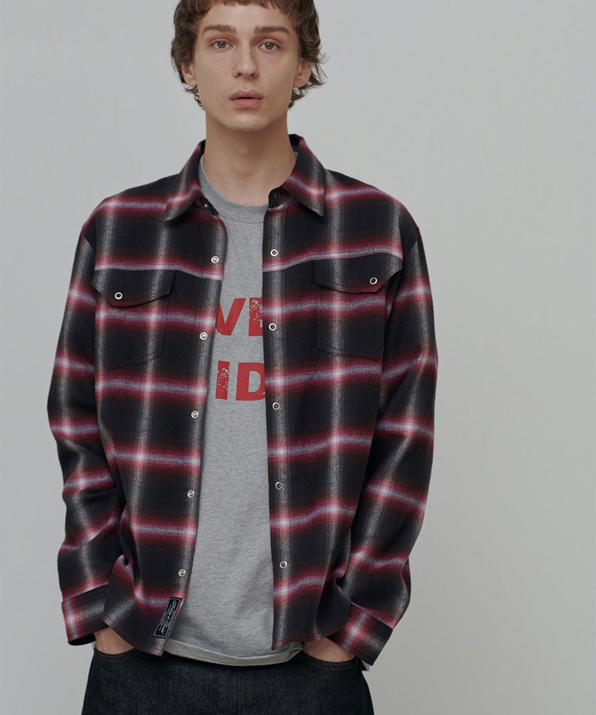 애니타임로릭(ANYTIME LOREAK) VIOLA CHECK SHIRT-RED