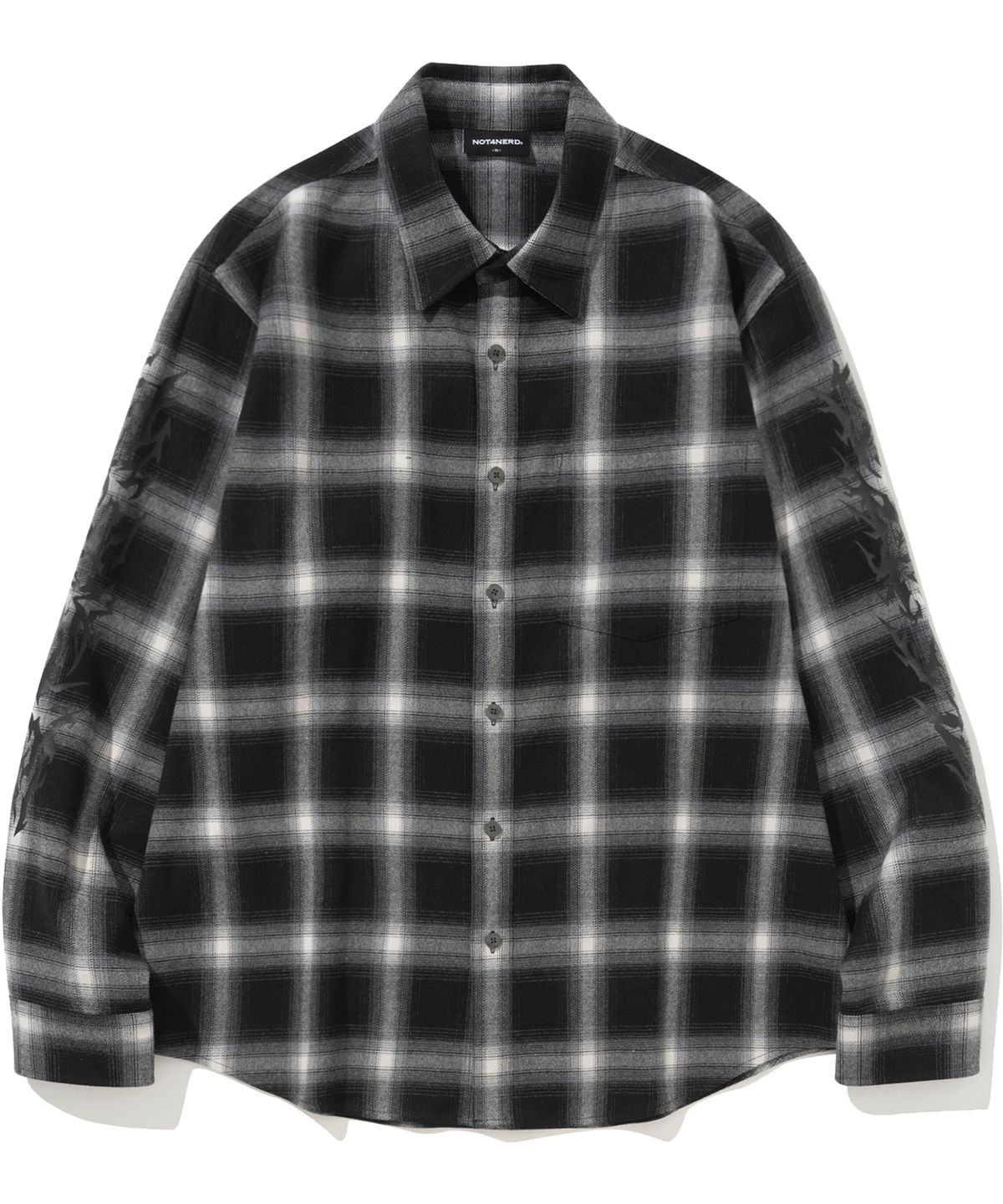 낫포너드(NOT4NERD) N4ND Offshoot Flannel Shirt - Black