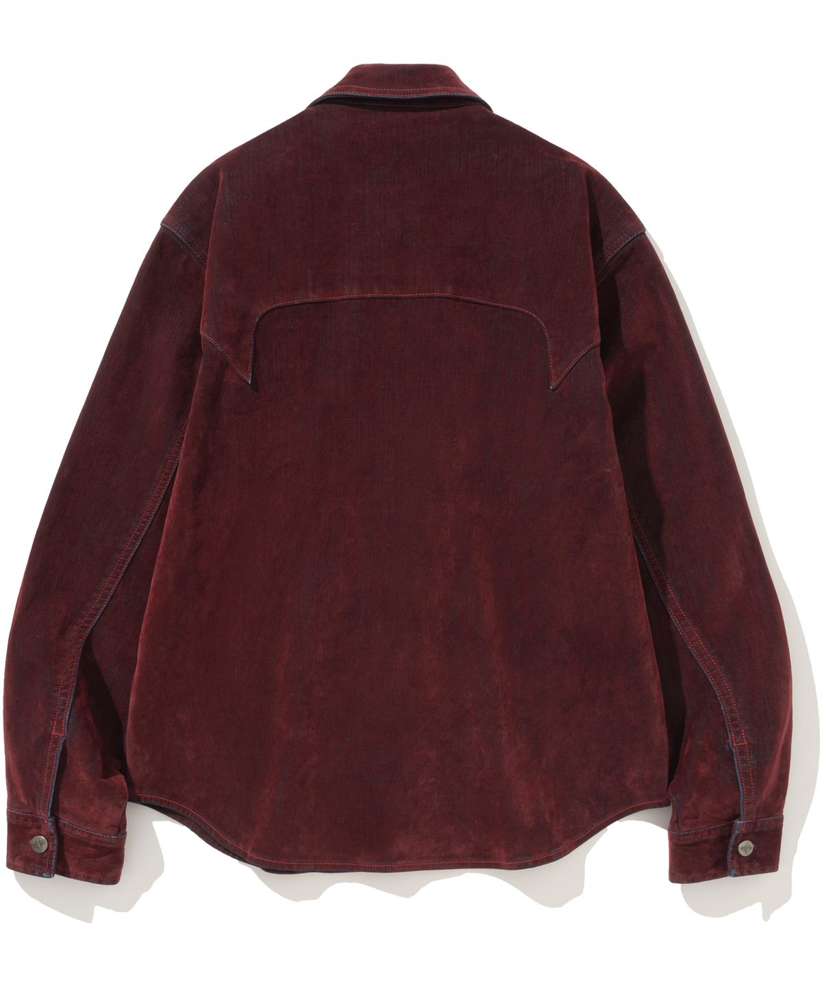 낫포너드(NOT4NERD) N4ND Offshoot Velvet Like Denim Shirt - Red